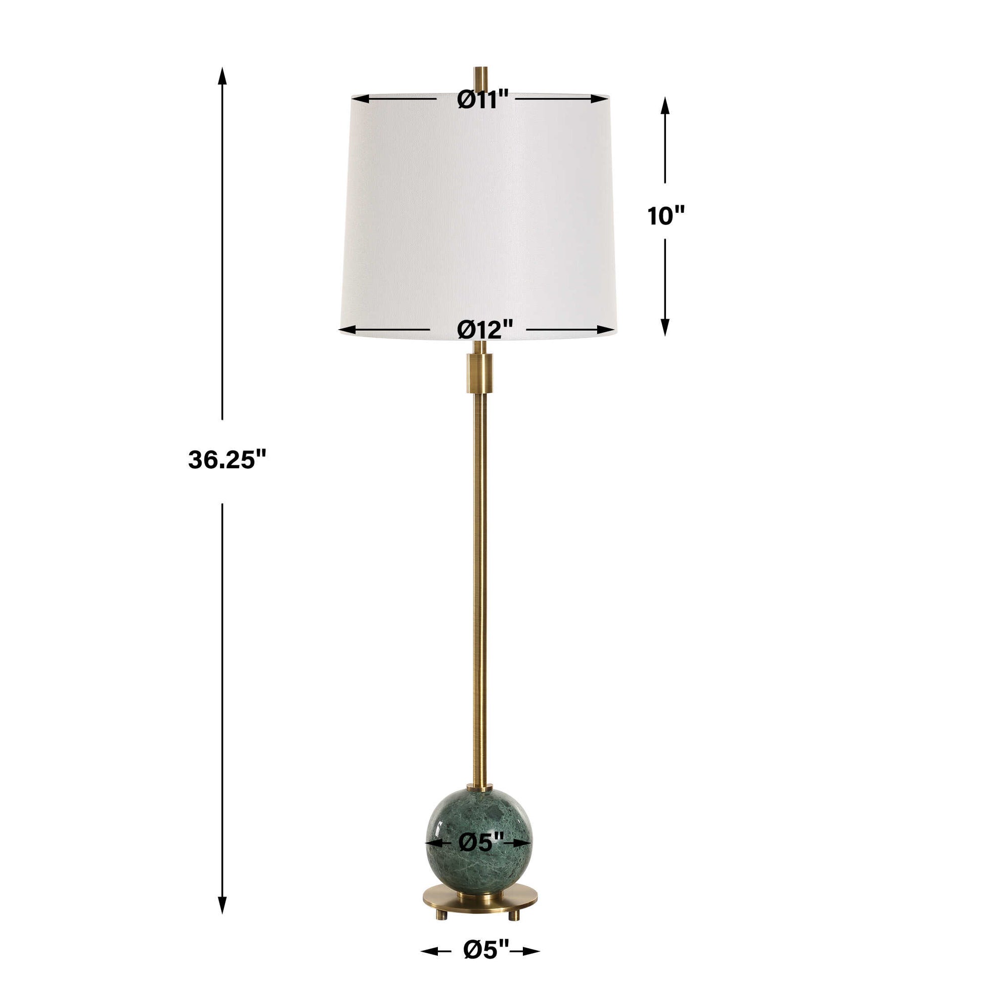 Uttermost Bledel Brass Buffet Lamp