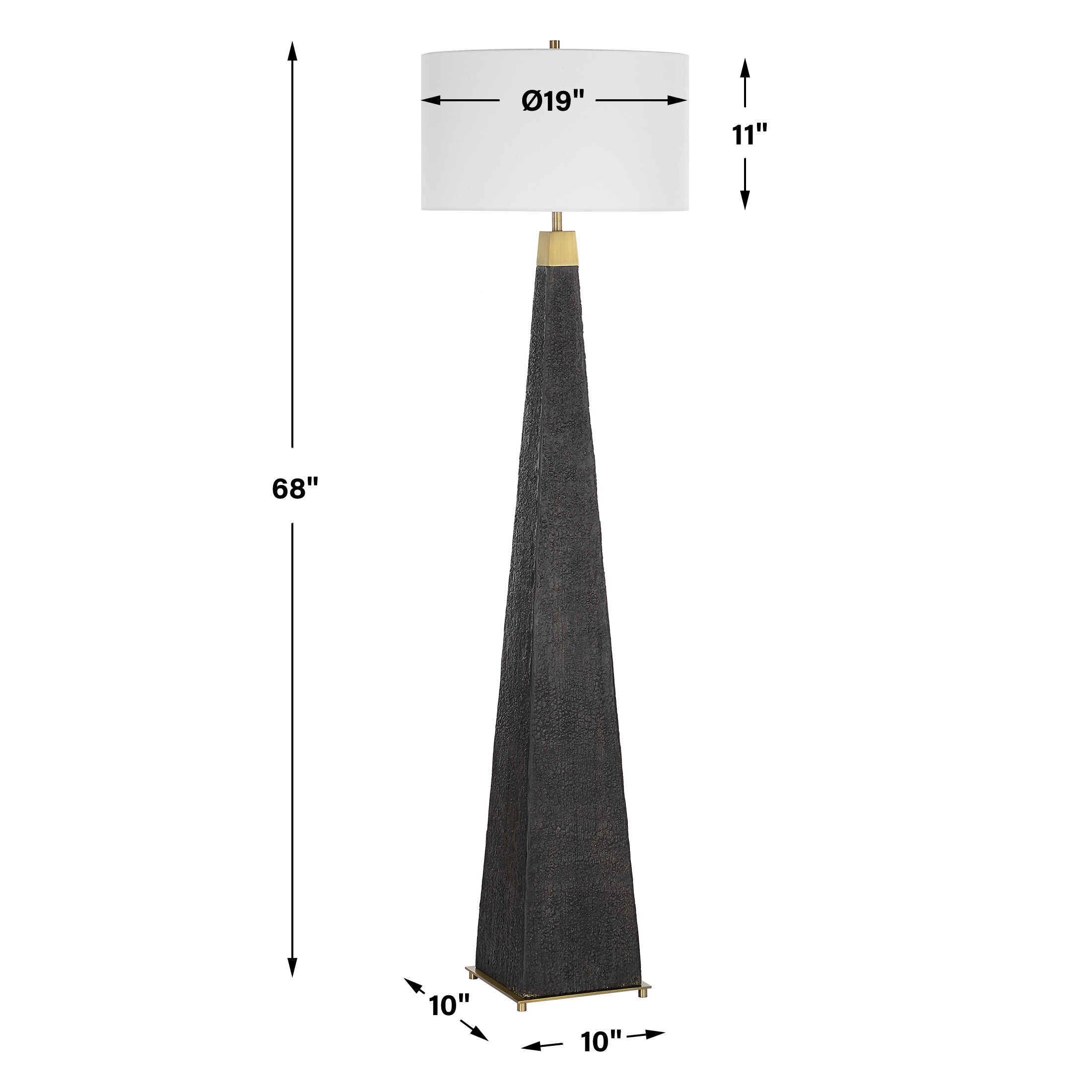 Uttermost Lathey Tapered Floor Lamp