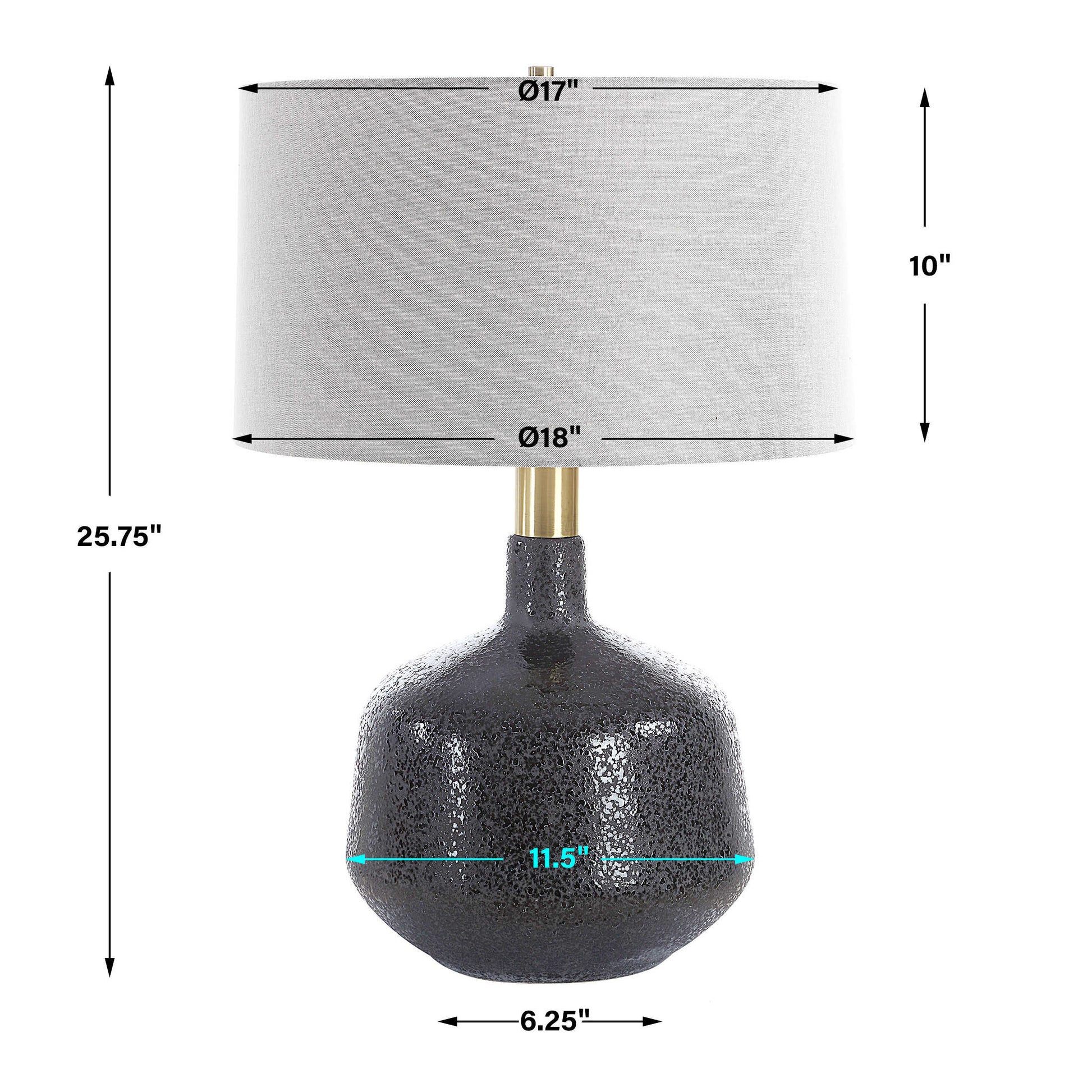 Uttermost Flanagan Mottled Gloss Table Lamp