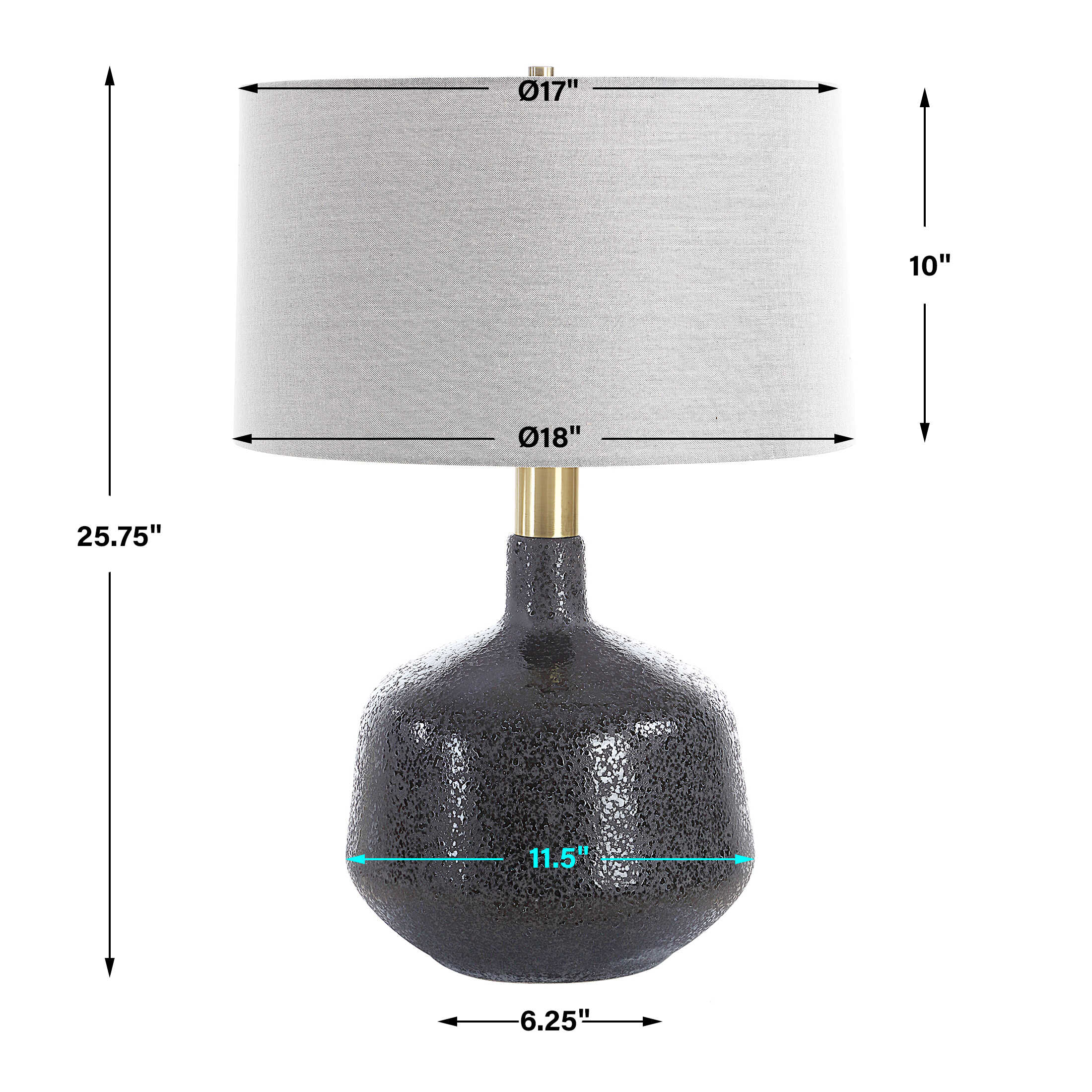 Uttermost Flanagan Mottled Gloss Table Lamp