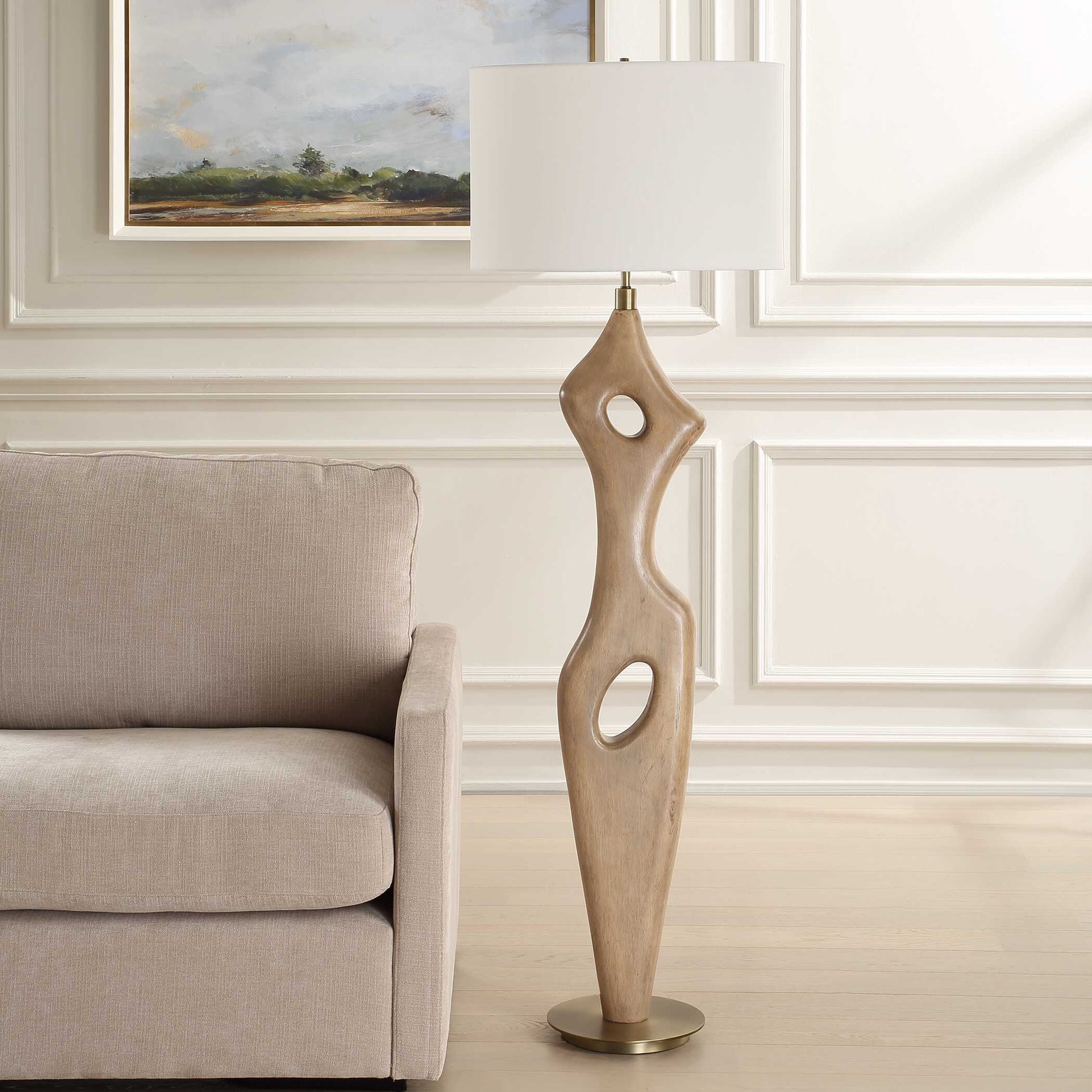 Uttermost Almyra Solid Wood Floor Lamp