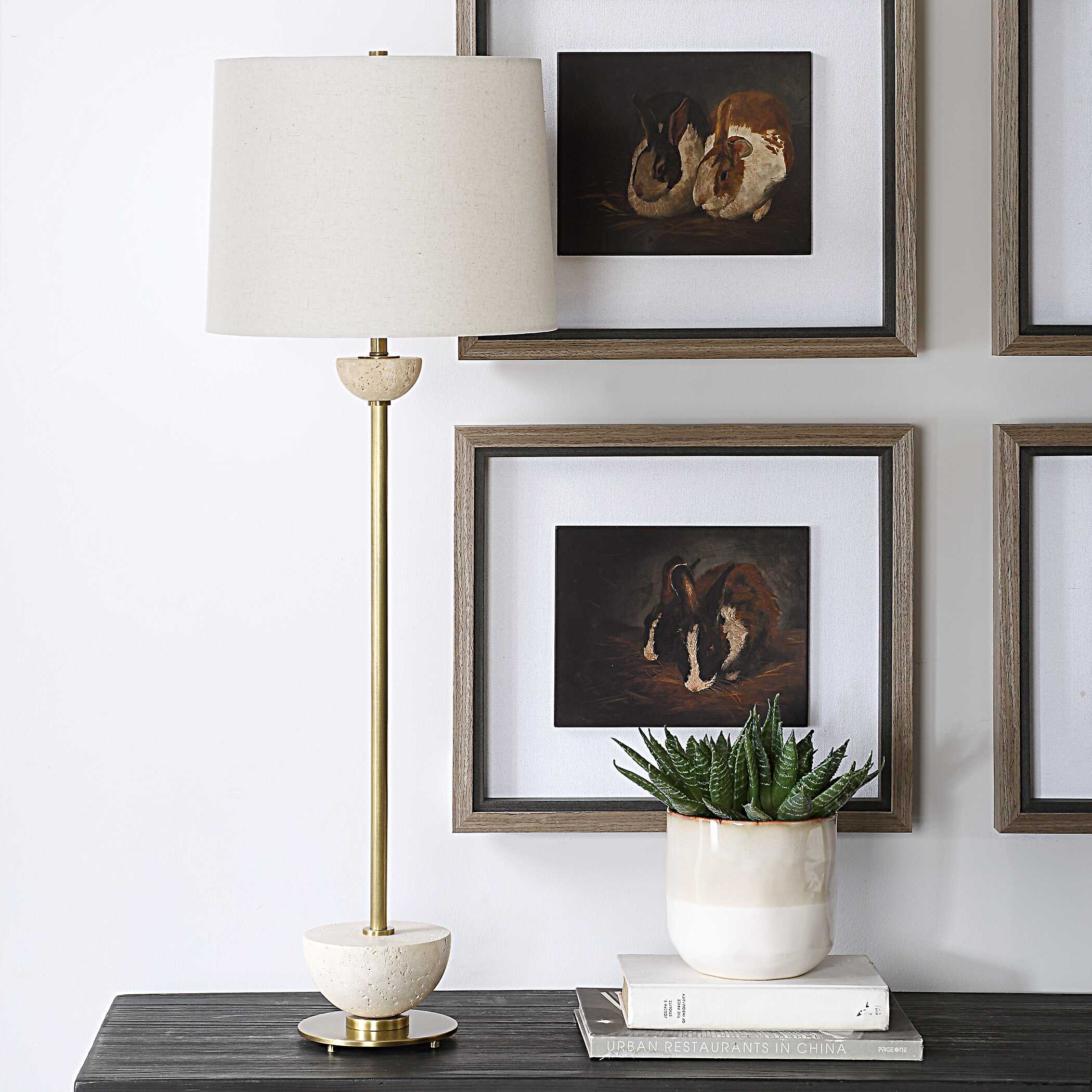 Uttermost Hemisphere Brass Buffet Lamp