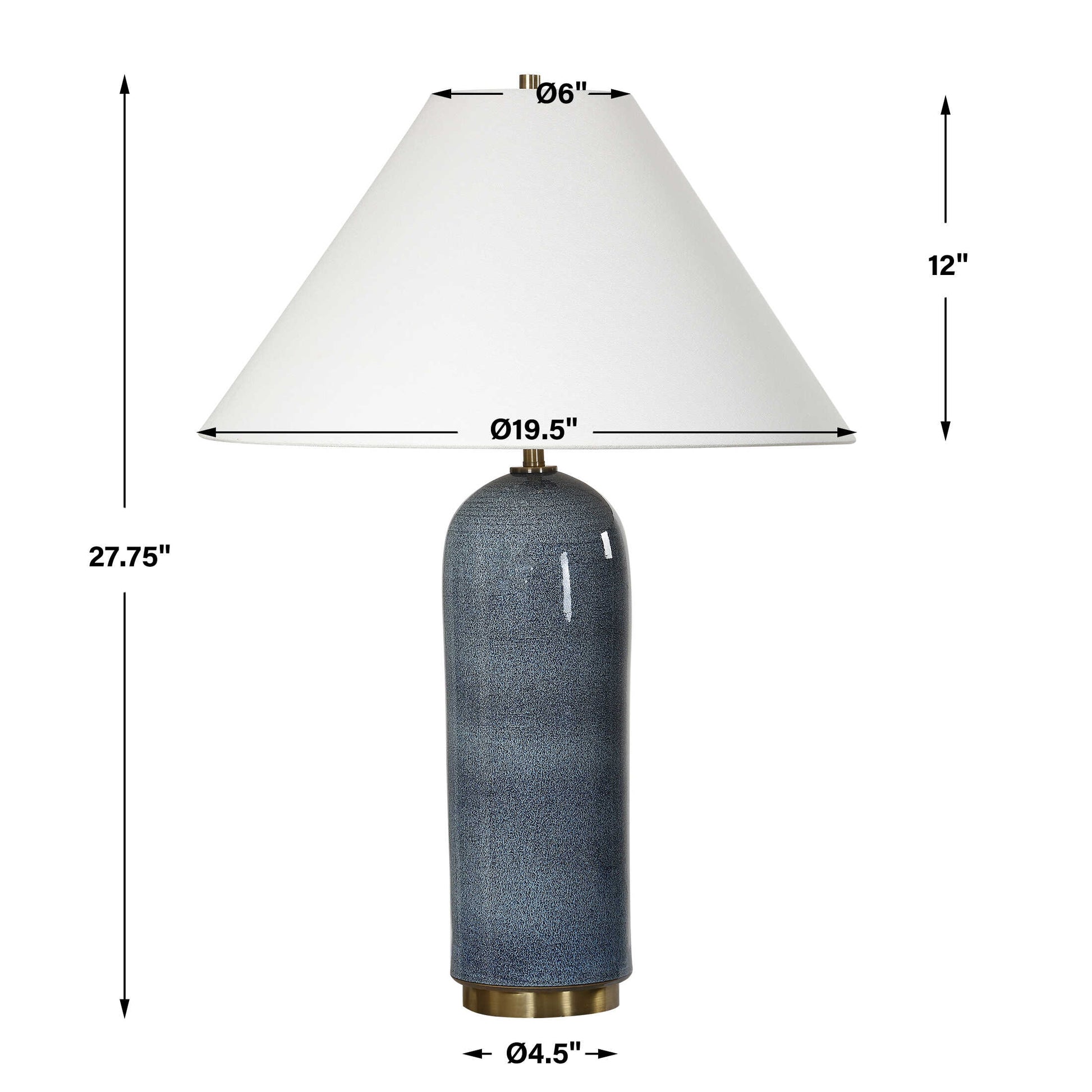 Uttermost Mayetta Deep Blue Table Lamp