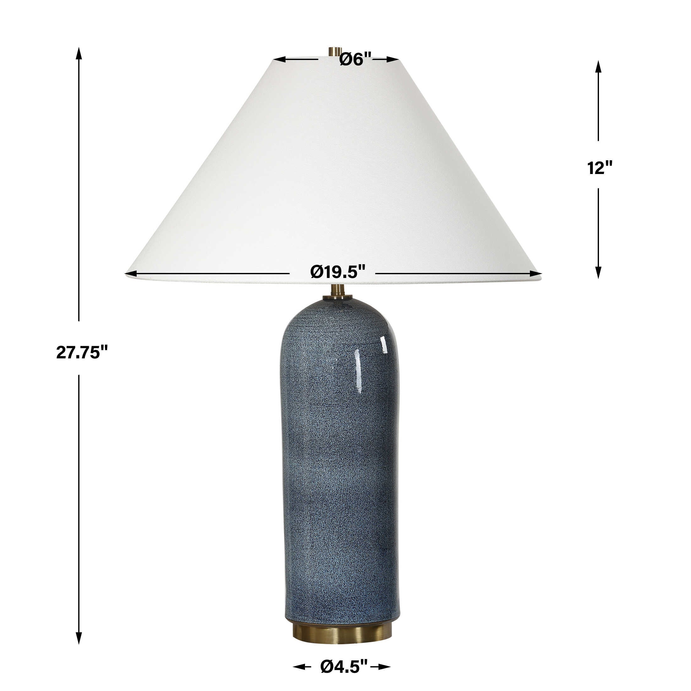 Uttermost Mayetta Deep Blue Table Lamp