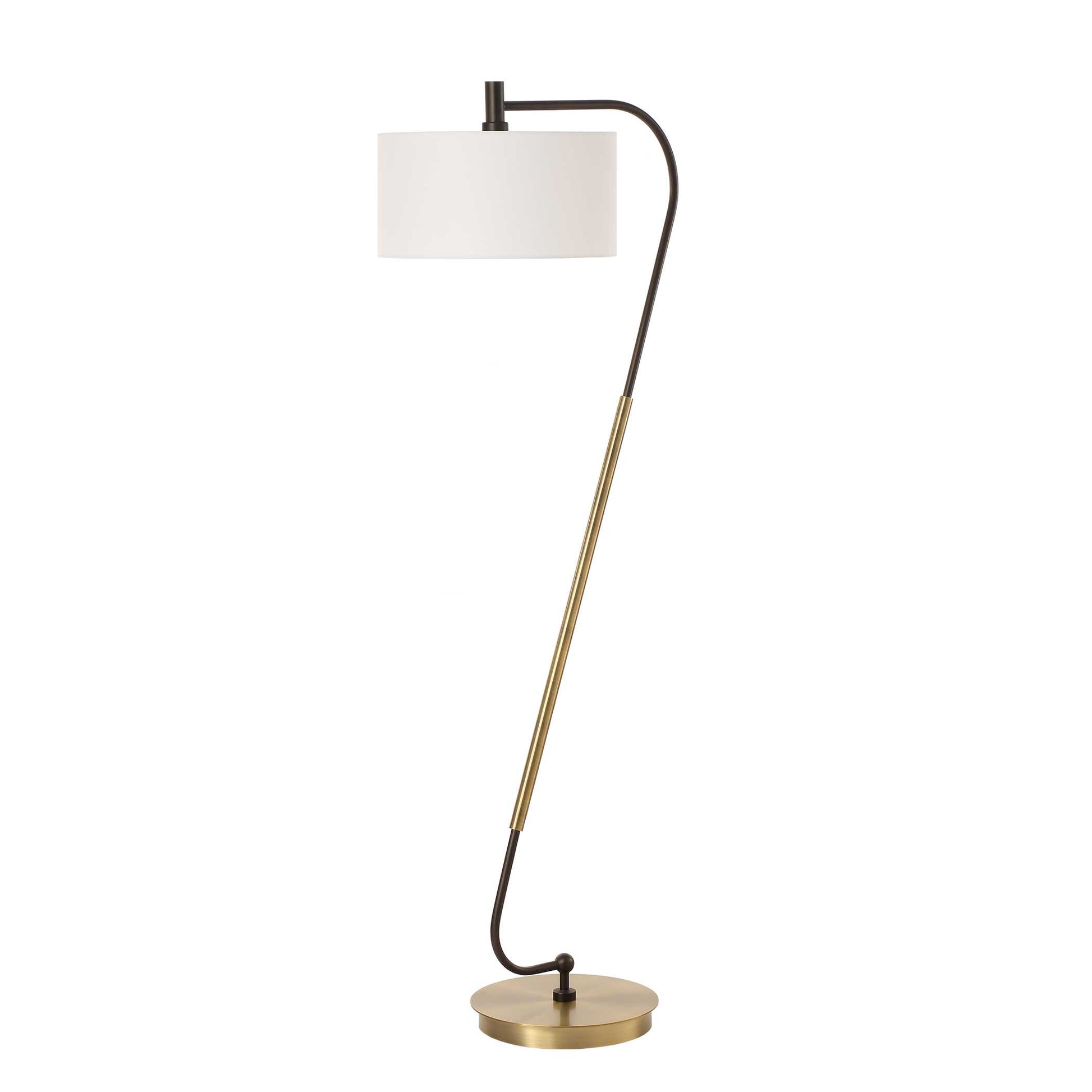 Uttermost Irwin Curved Brass Floor Lamp