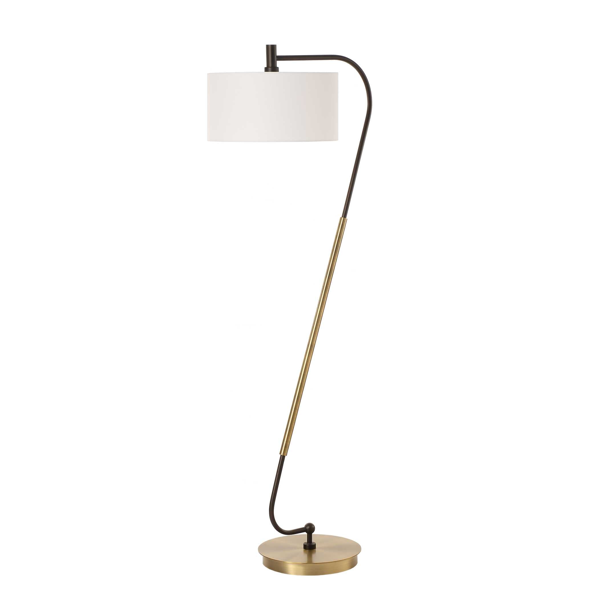 Uttermost Irwin Curved Brass Floor Lamp