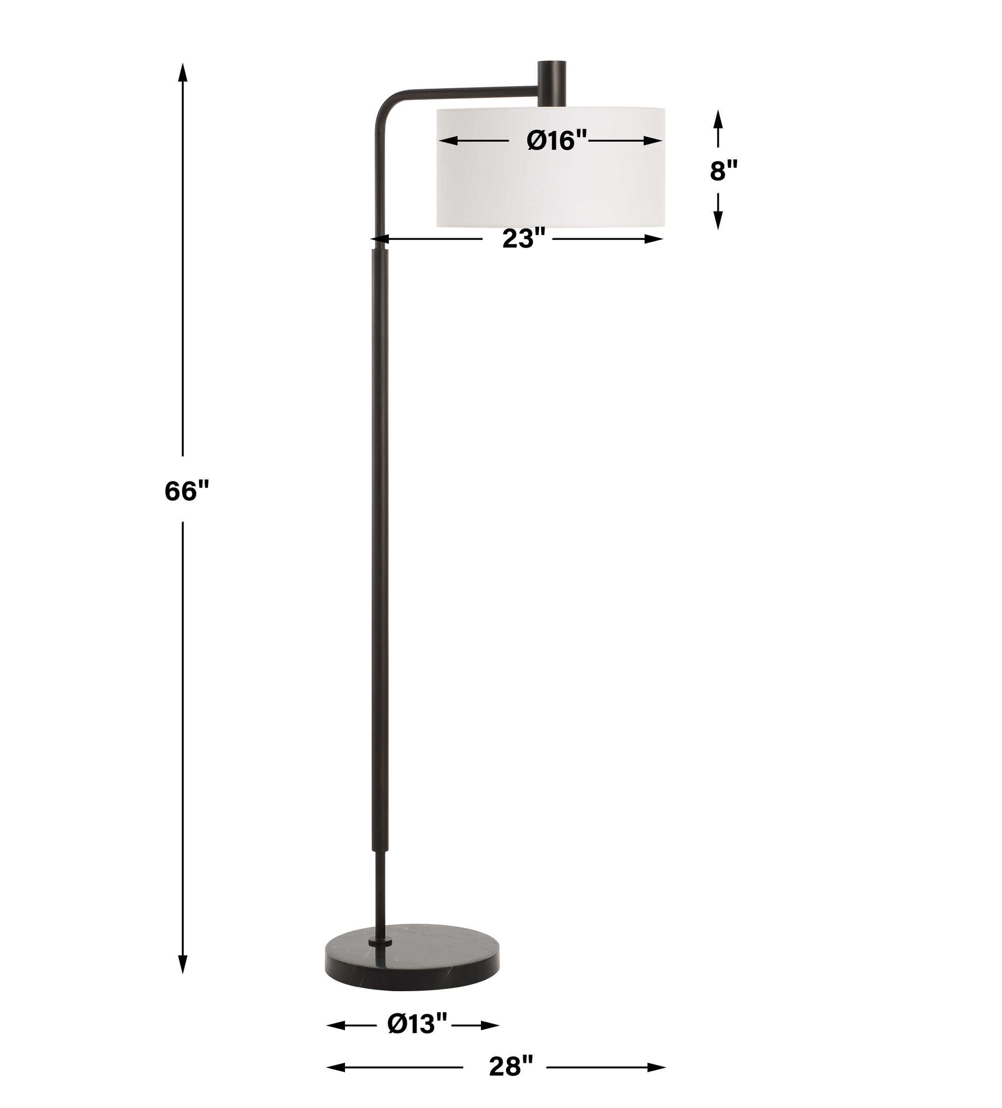 Uttermost Richie Black Floor Lamp