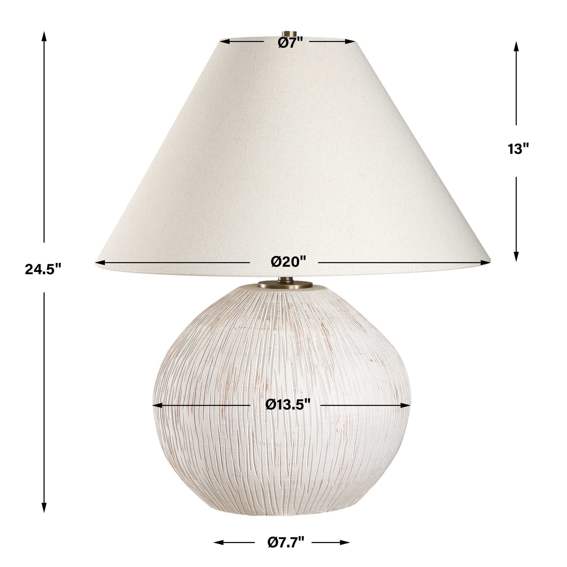 Uttermost Meryl Aged White Table Lamp