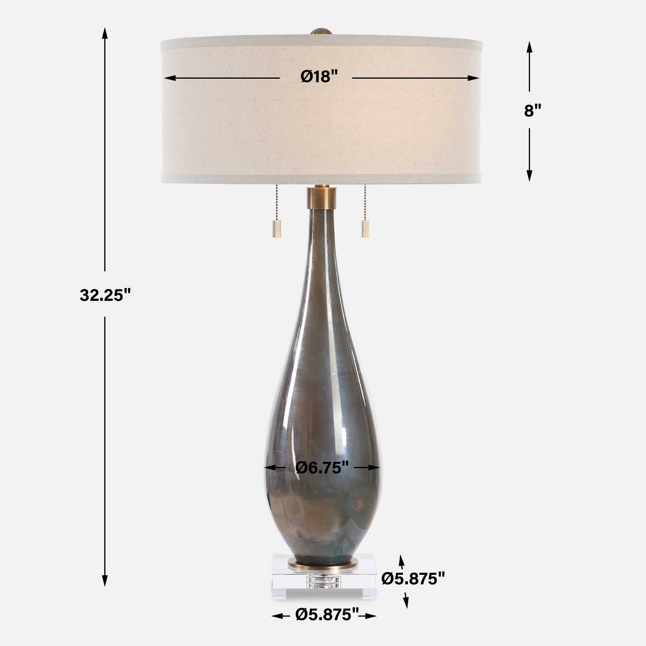 Uttermost Cardoni Smoke Table Lamp