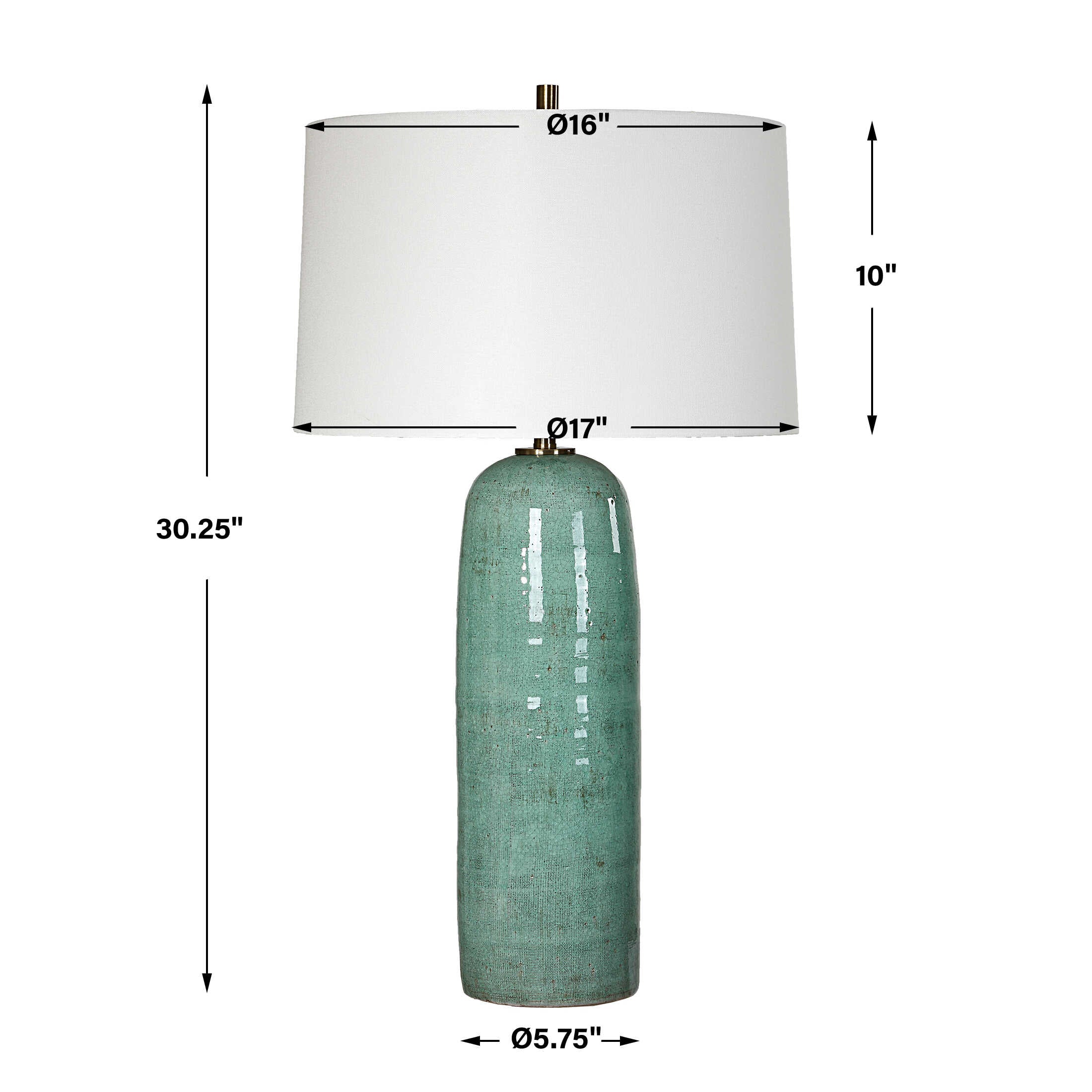 Uttermost Andale Crackled Teal Table Lamp