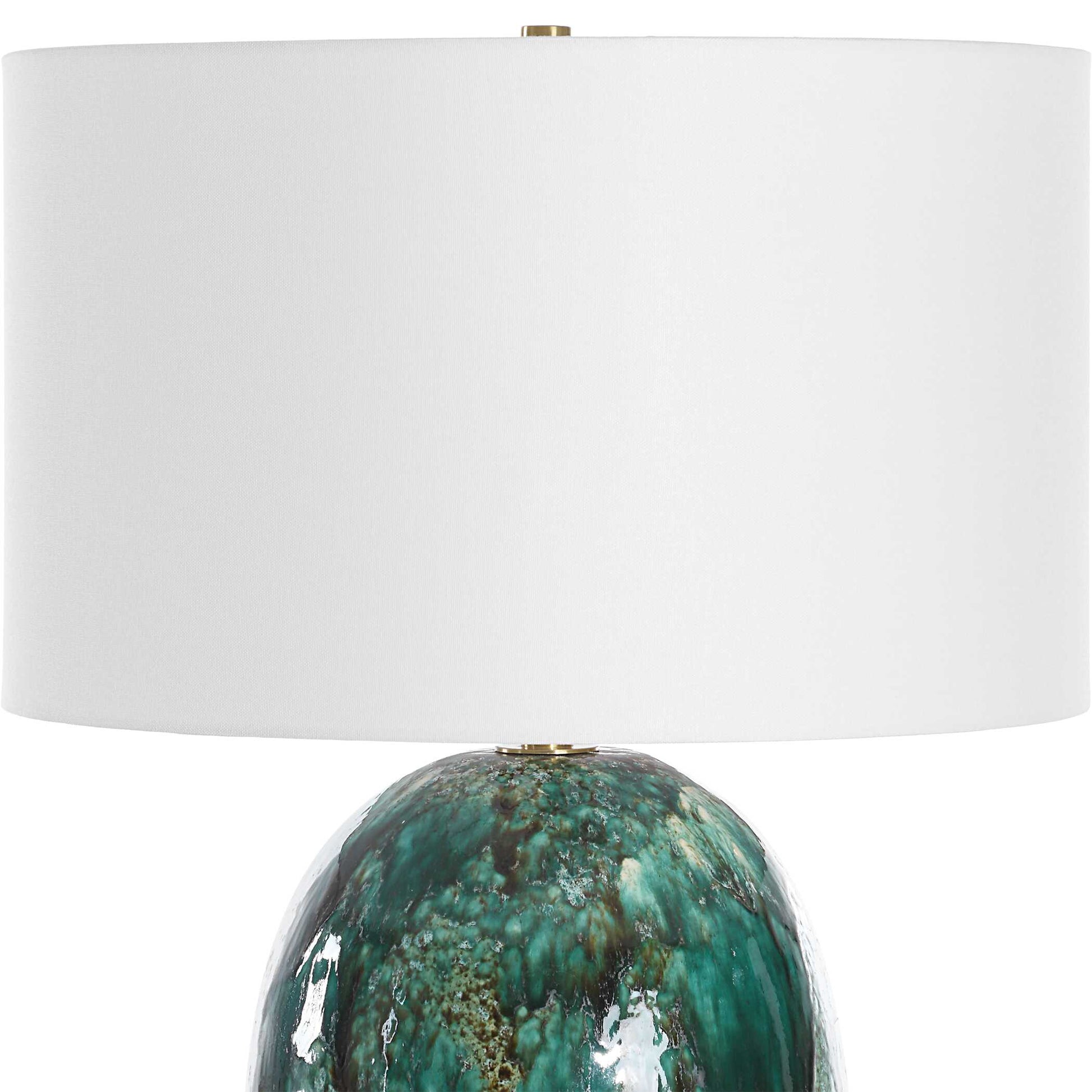 Uttermost Ceralene Green Table Lamp