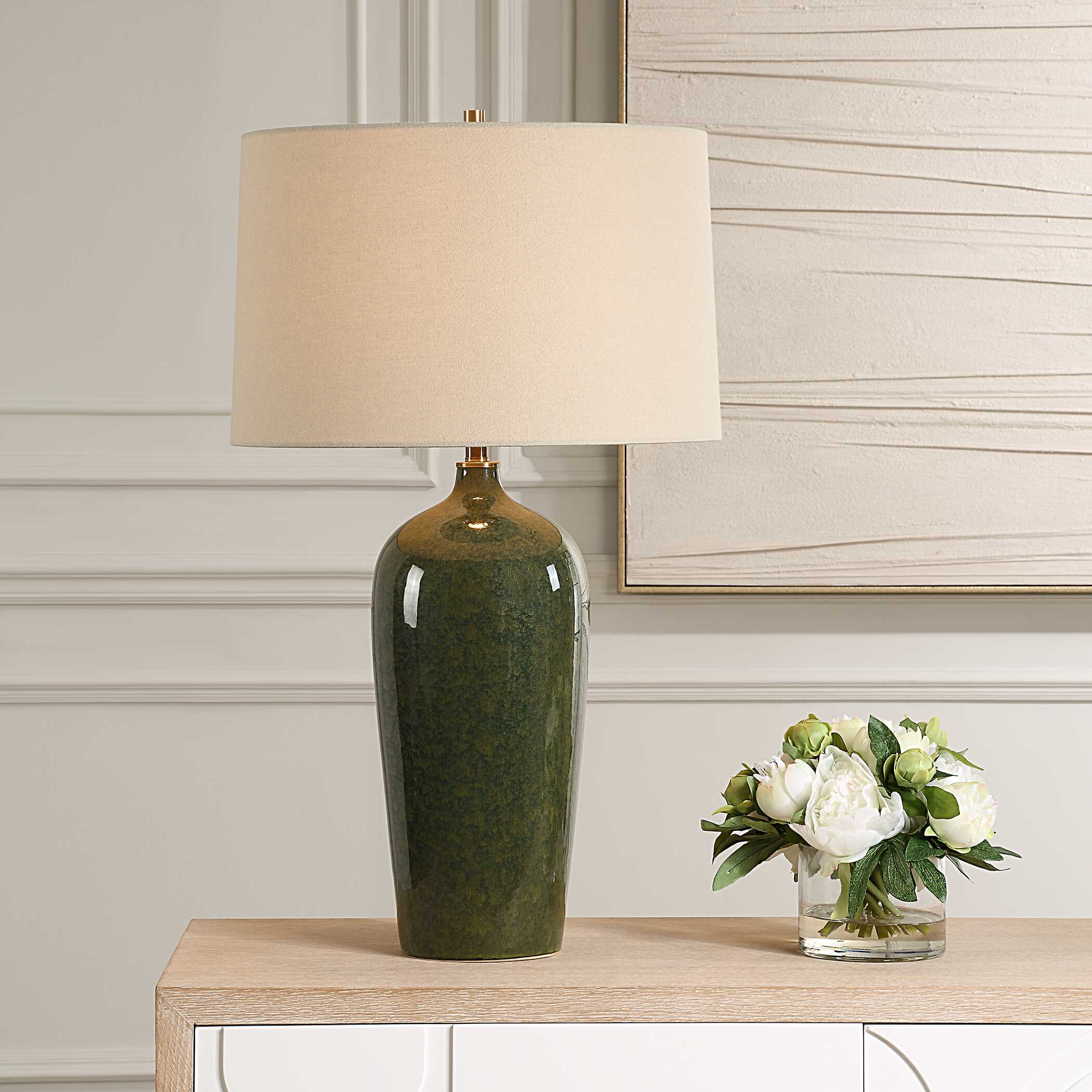 Quimby Green Ceramic Table Lamp