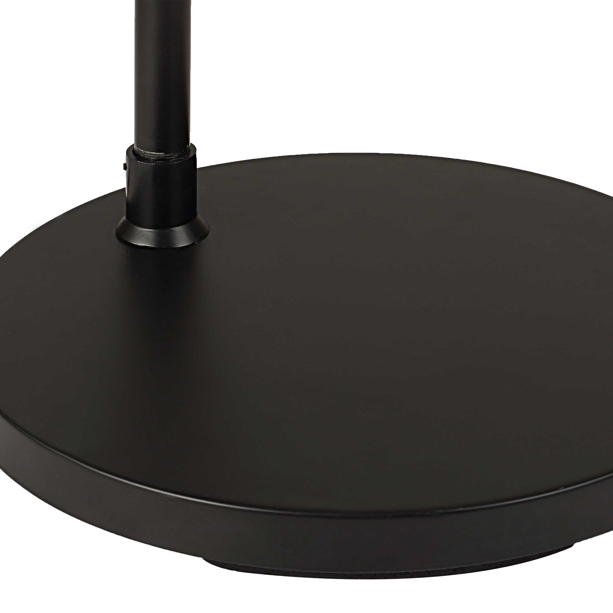 Rosemont Round Black Linen Floor Lamp