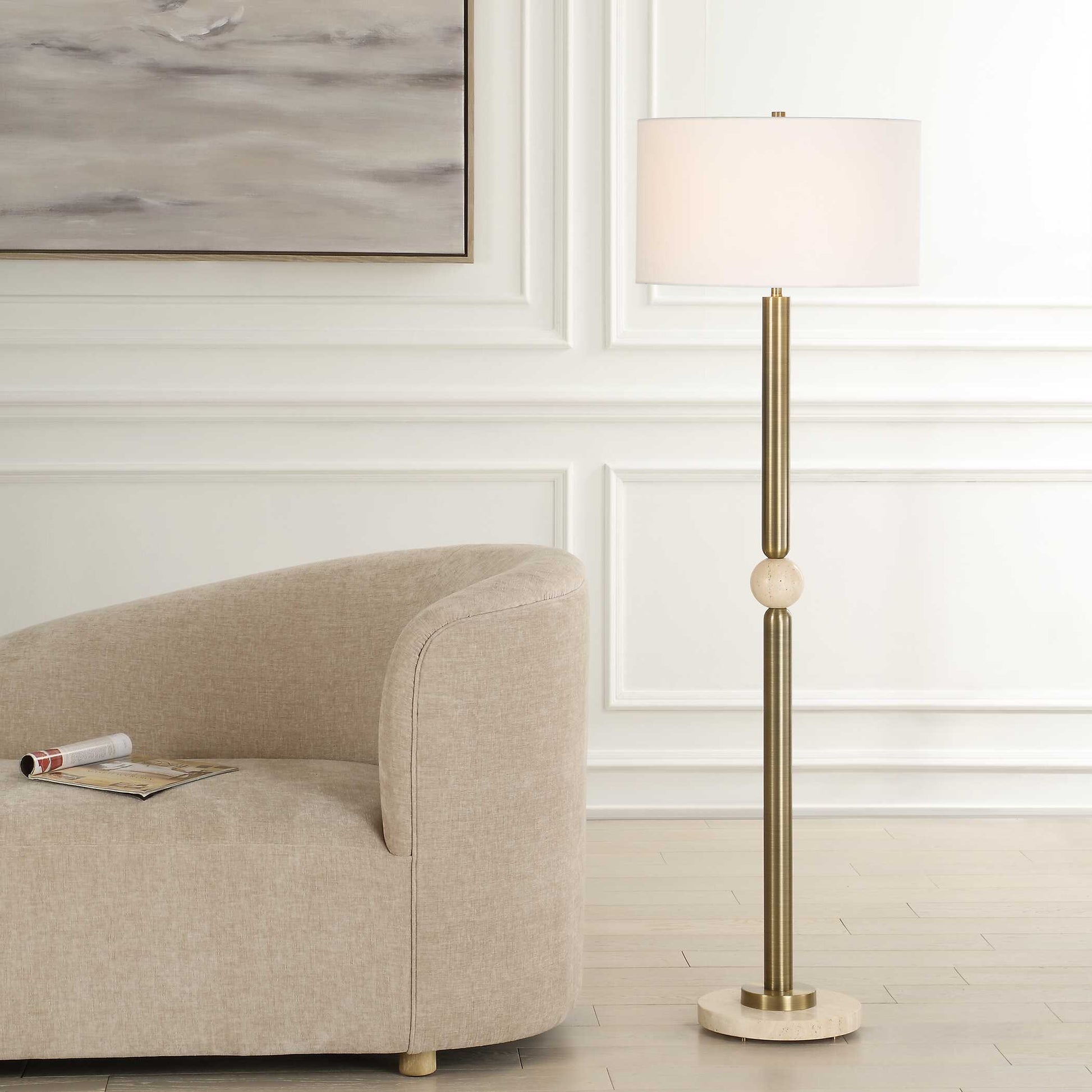 Uttermost Hudson Gold Floor Lamp