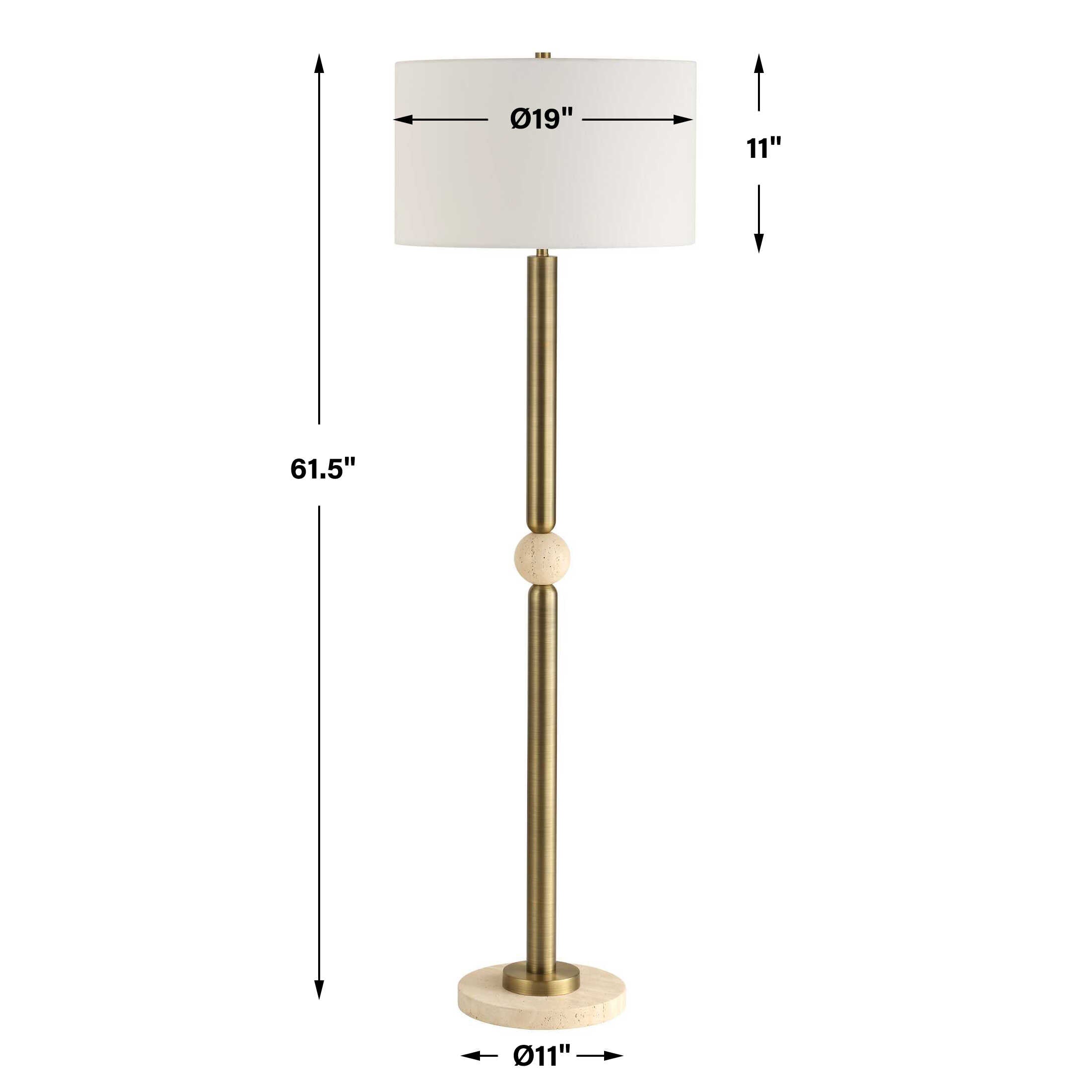 Uttermost Hudson Gold Floor Lamp