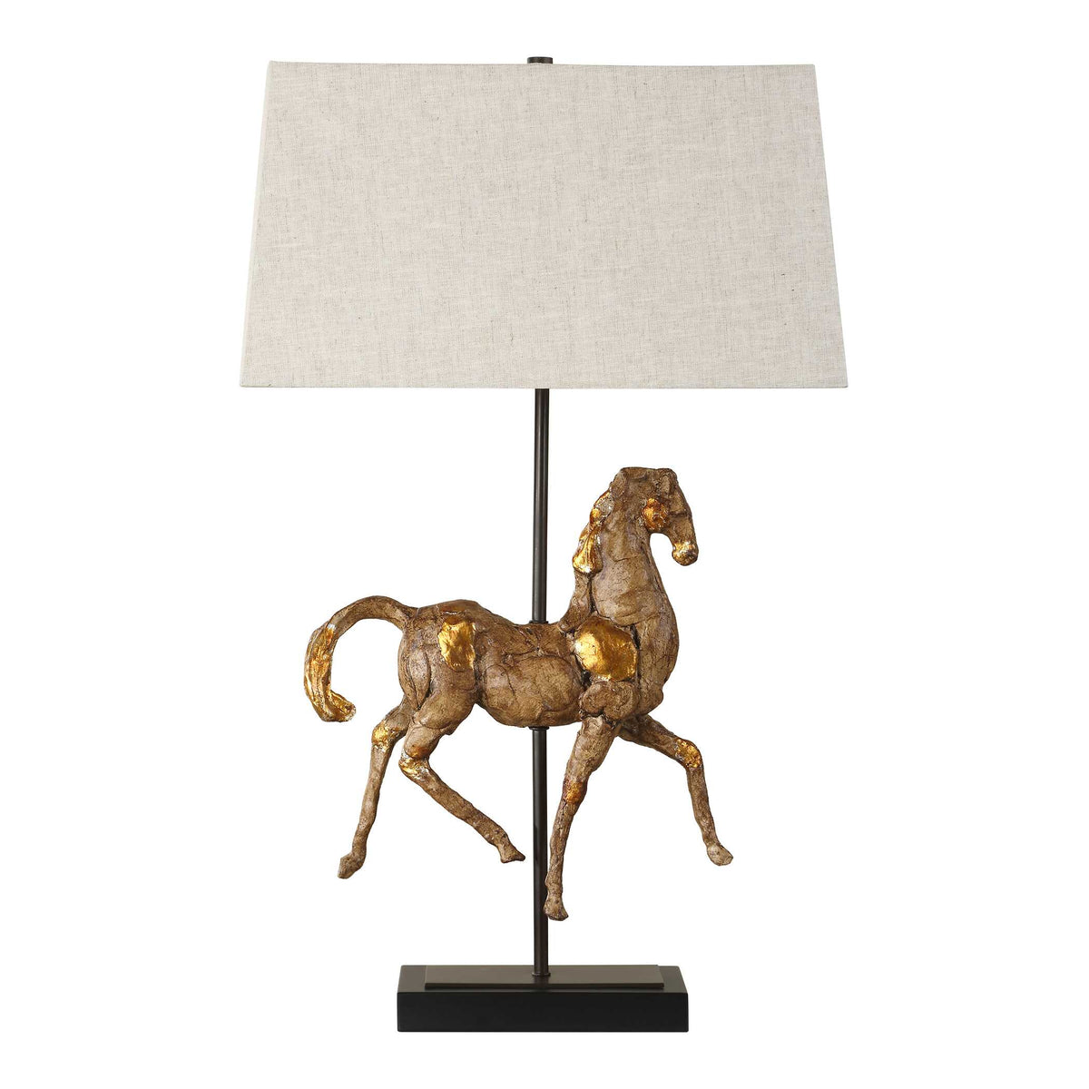 Thistleton Rectangular Gold Iron Table Lamp