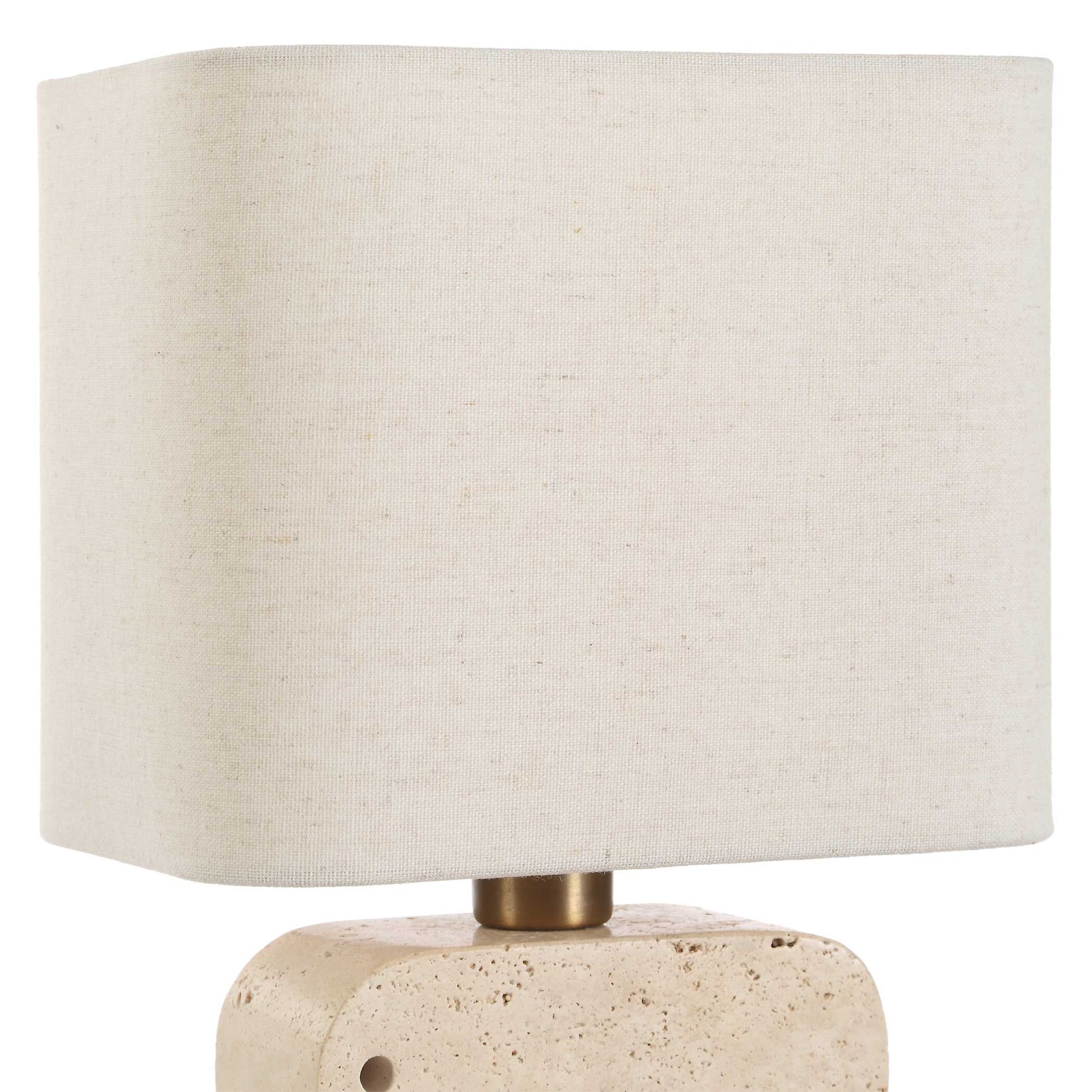 Uttermost Tusk Travertine Accent Lamp