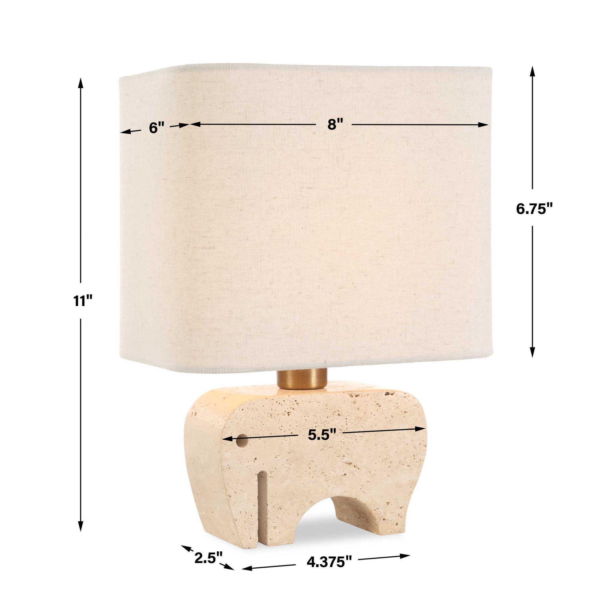 Uttermost Tusk Travertine Accent Lamp