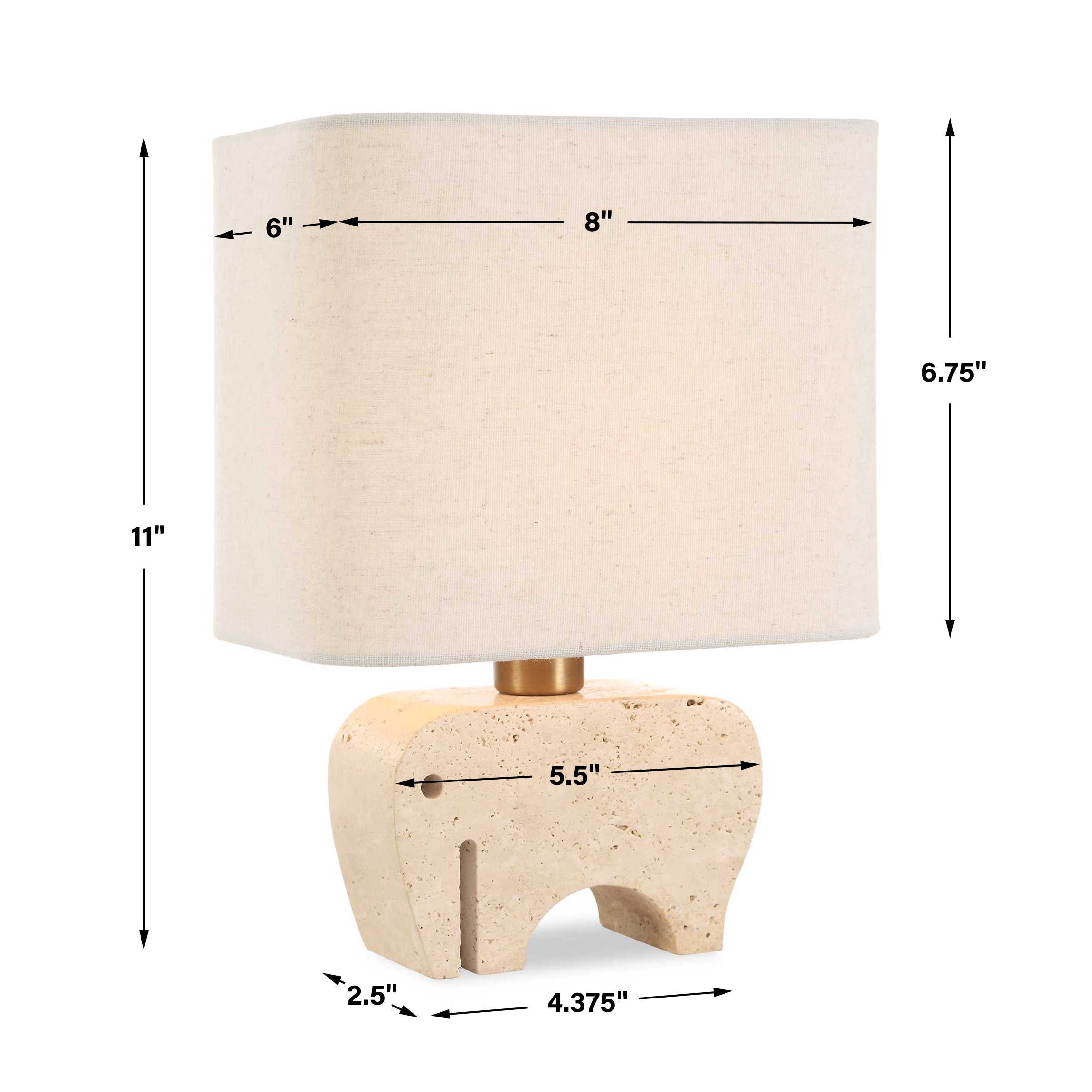 Uttermost Tusk Travertine Accent Lamp