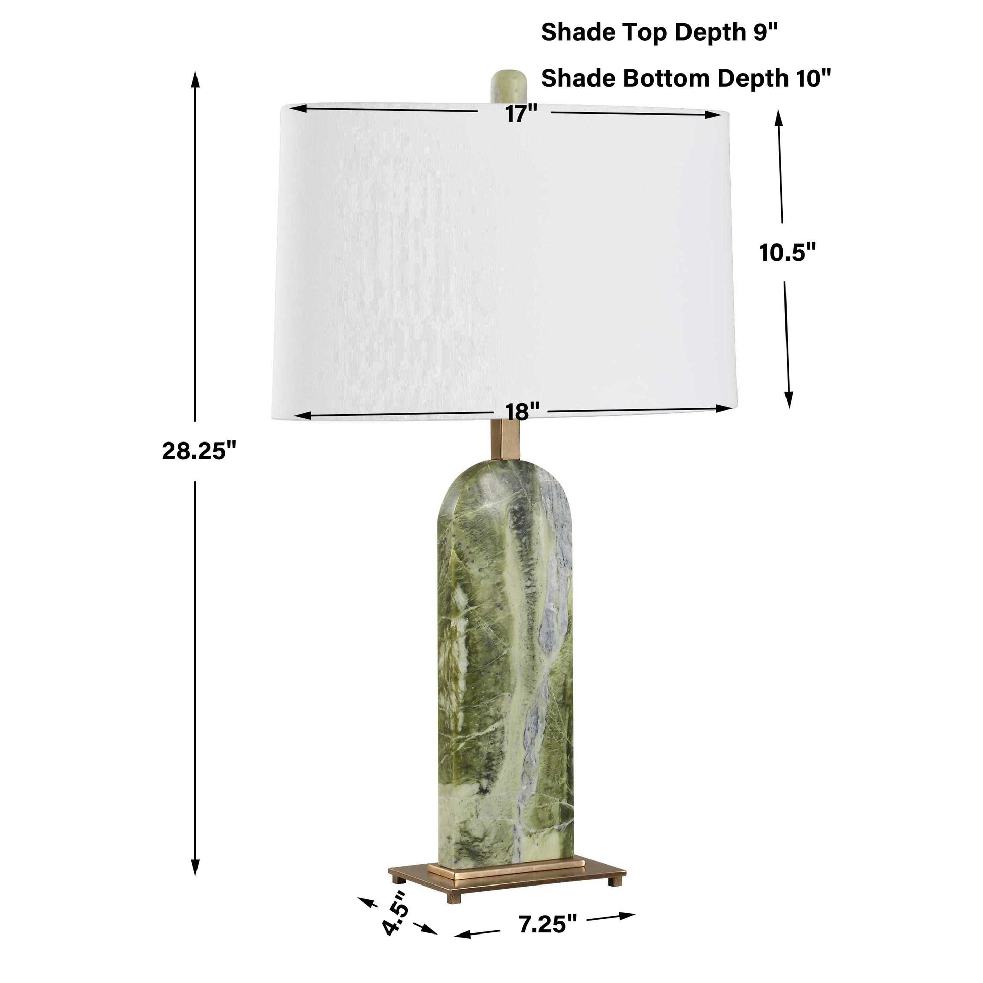 Uttermost Moorea Green Marble Table Lamp