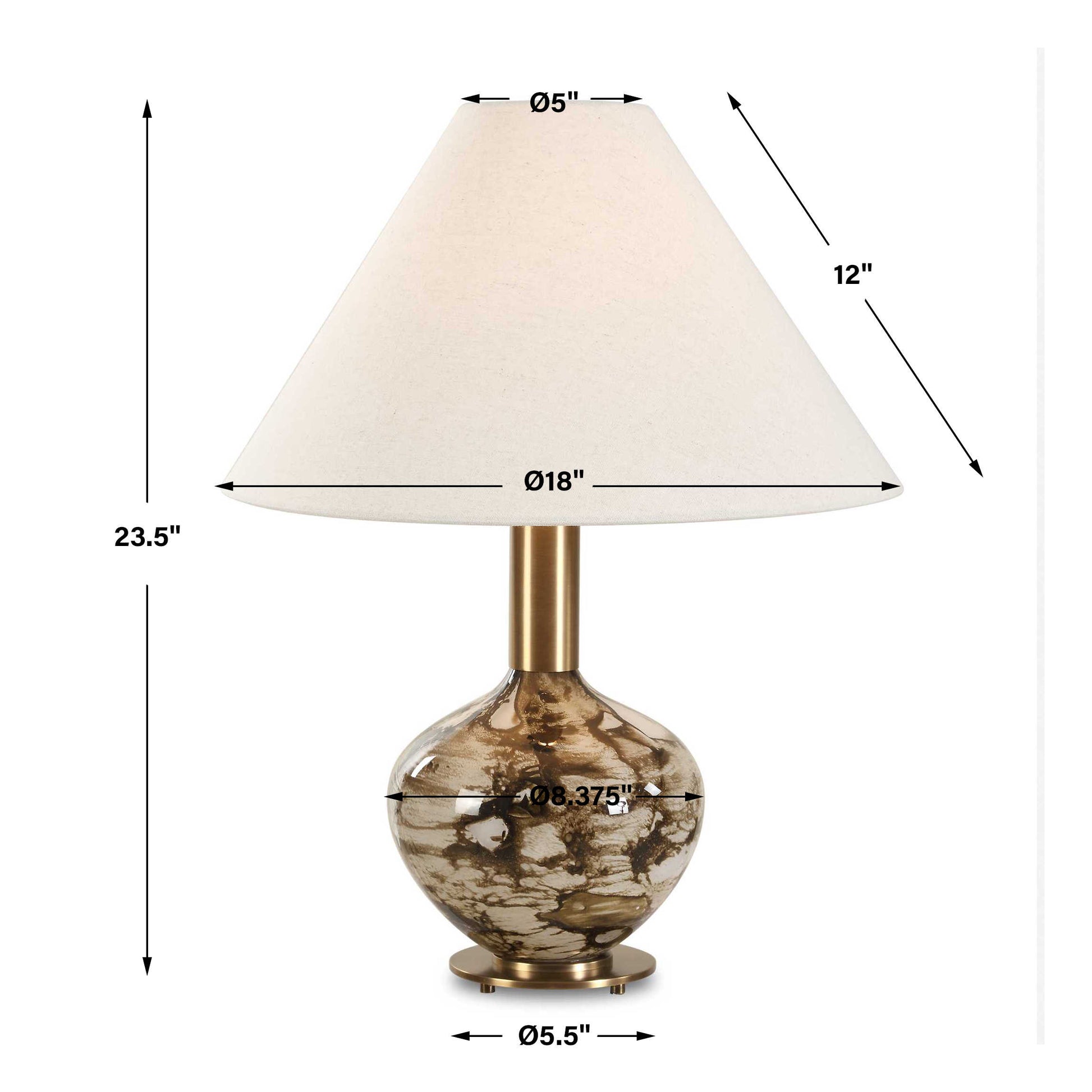 Uttermost Montagu Dark Brown Table Lamp