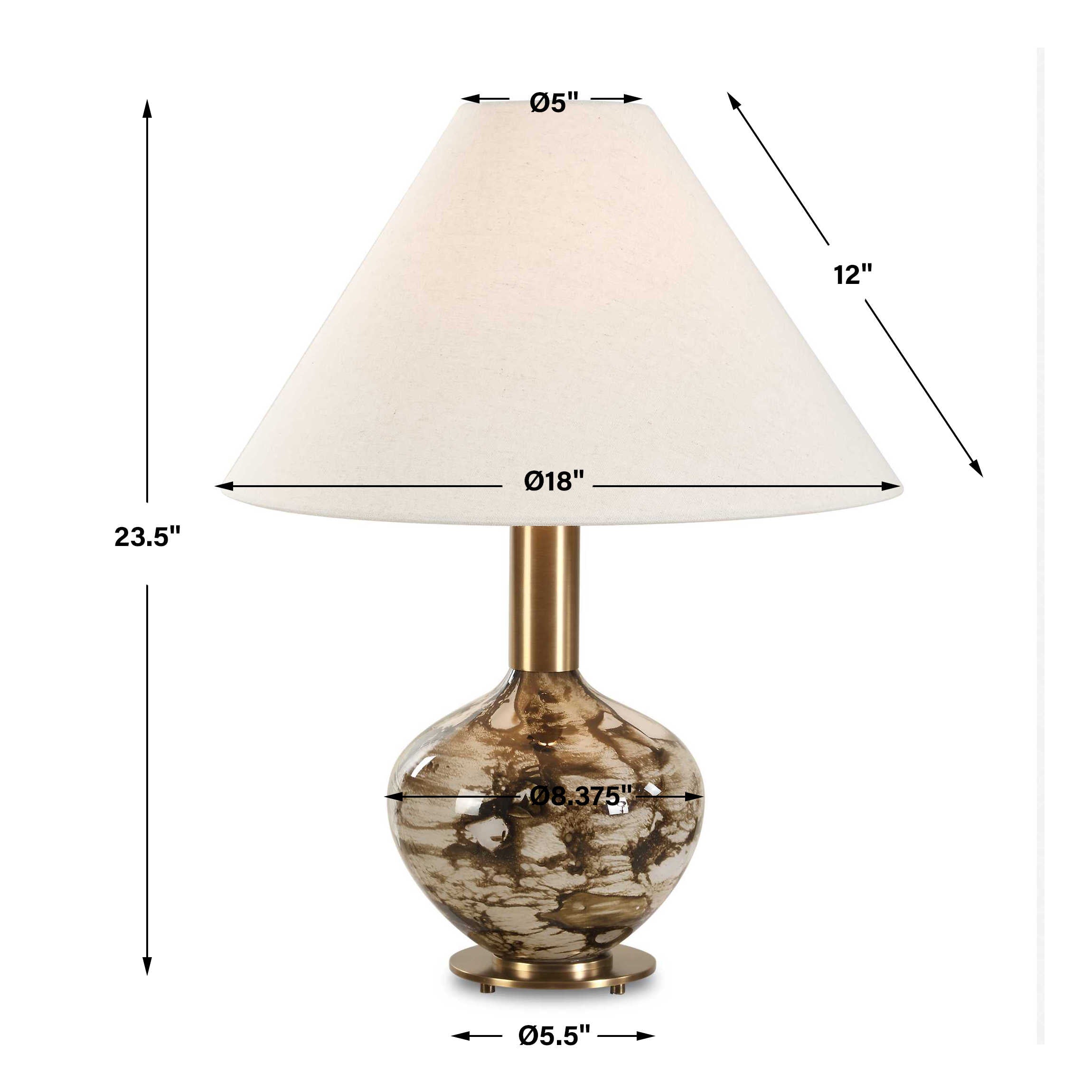 Uttermost Montagu Dark Brown Table Lamp
