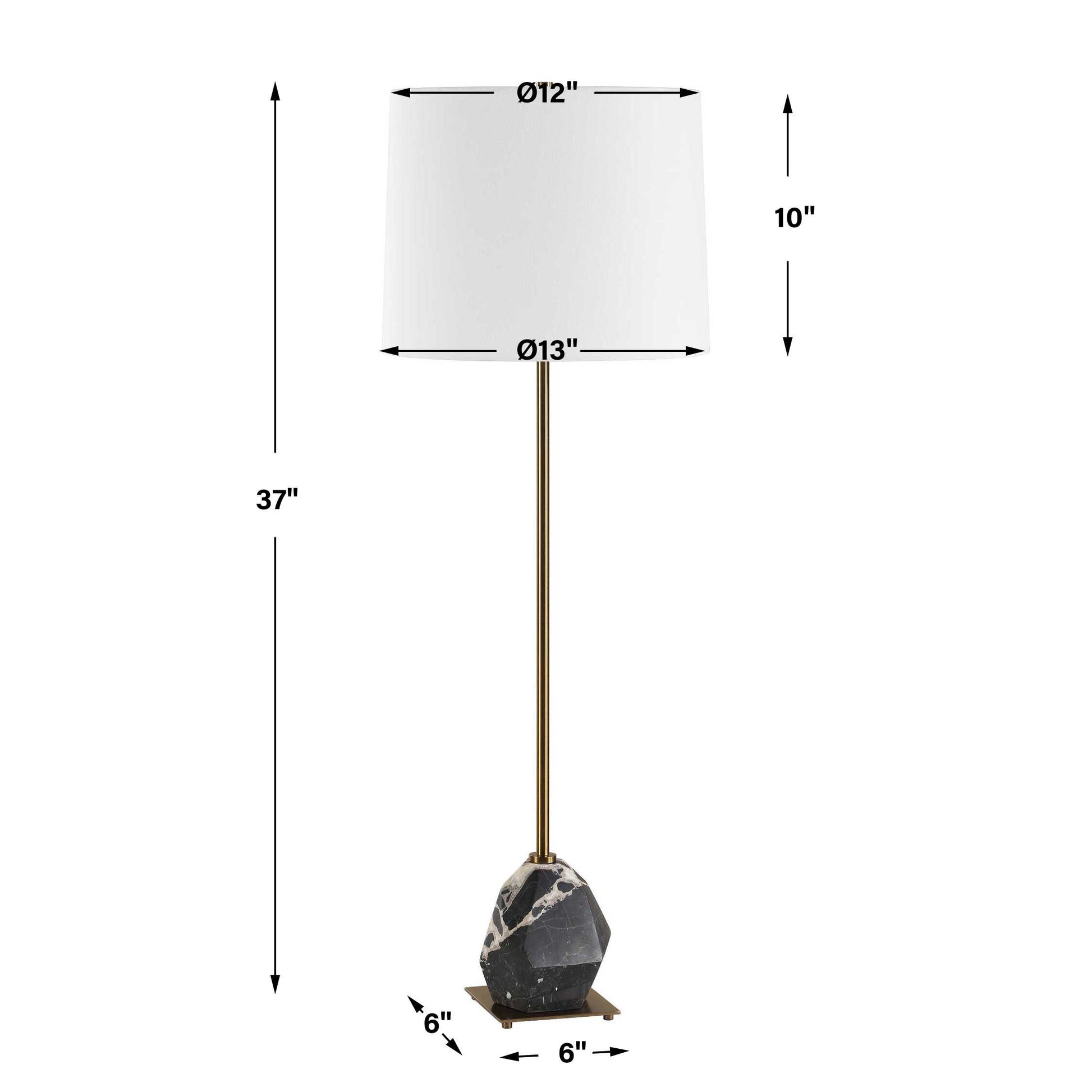 Uttermost Rowland Panda Marble Buffet Lamp