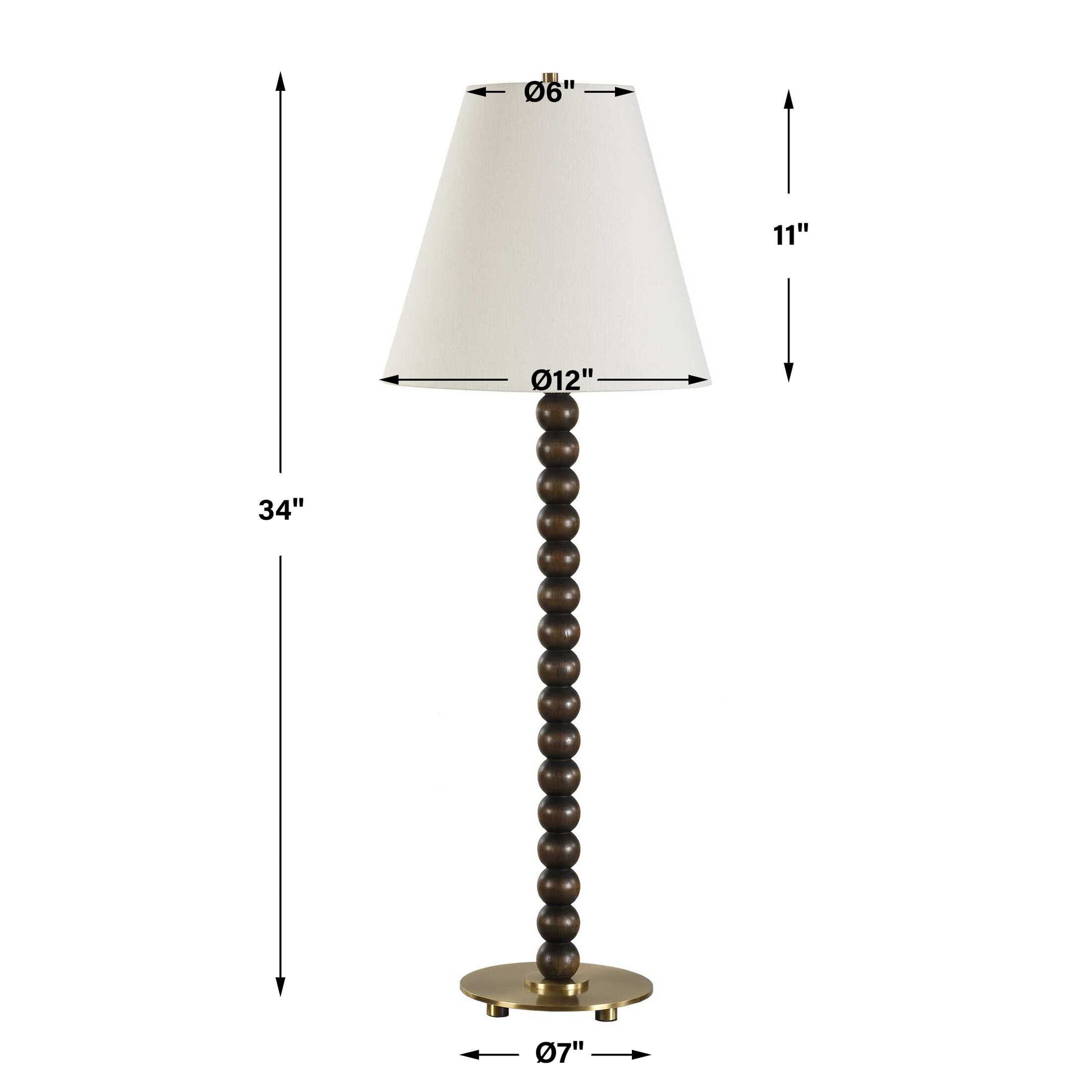Uttermost Gallus Wood Spheres Table Lamp