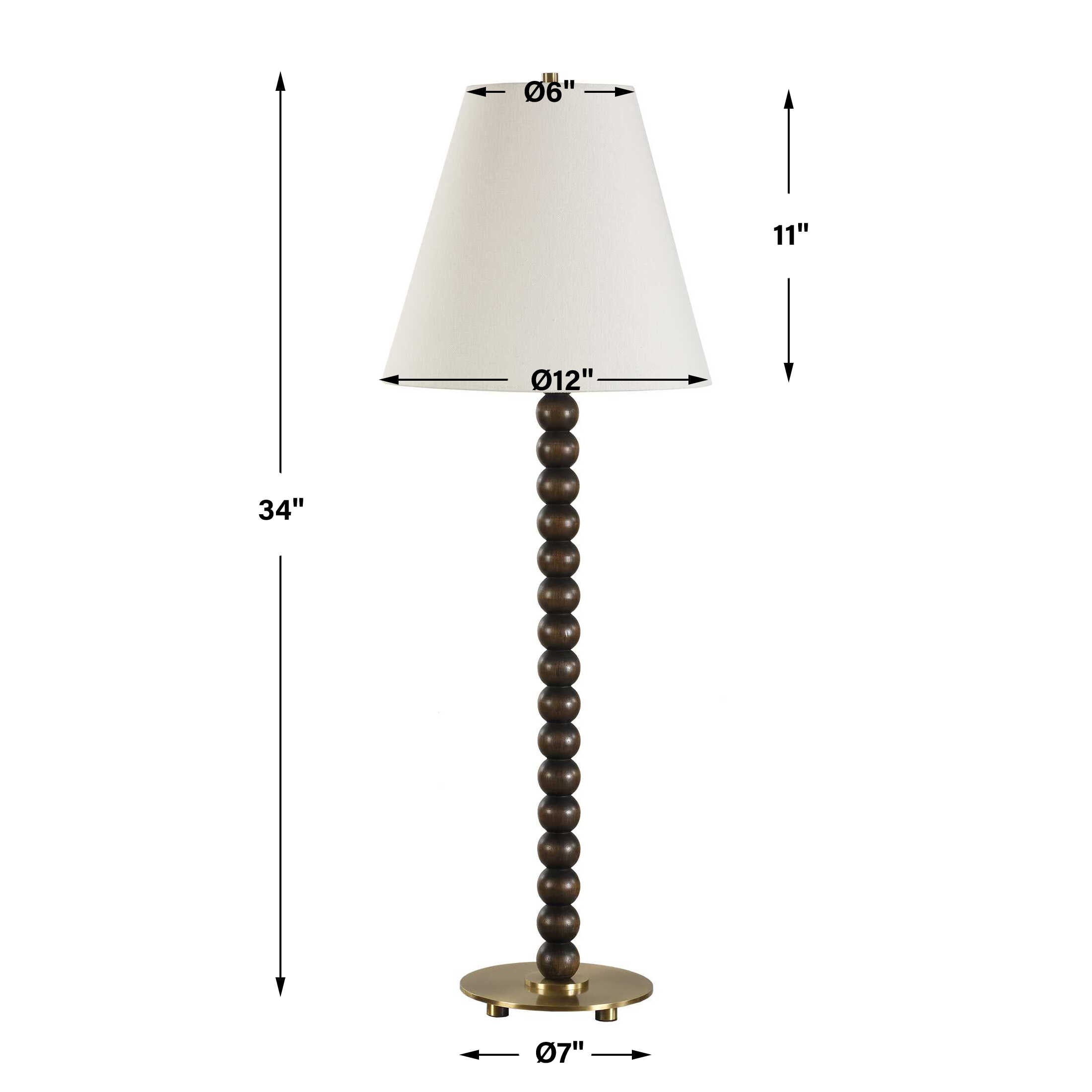 Uttermost Gallus Wood Spheres Table Lamp