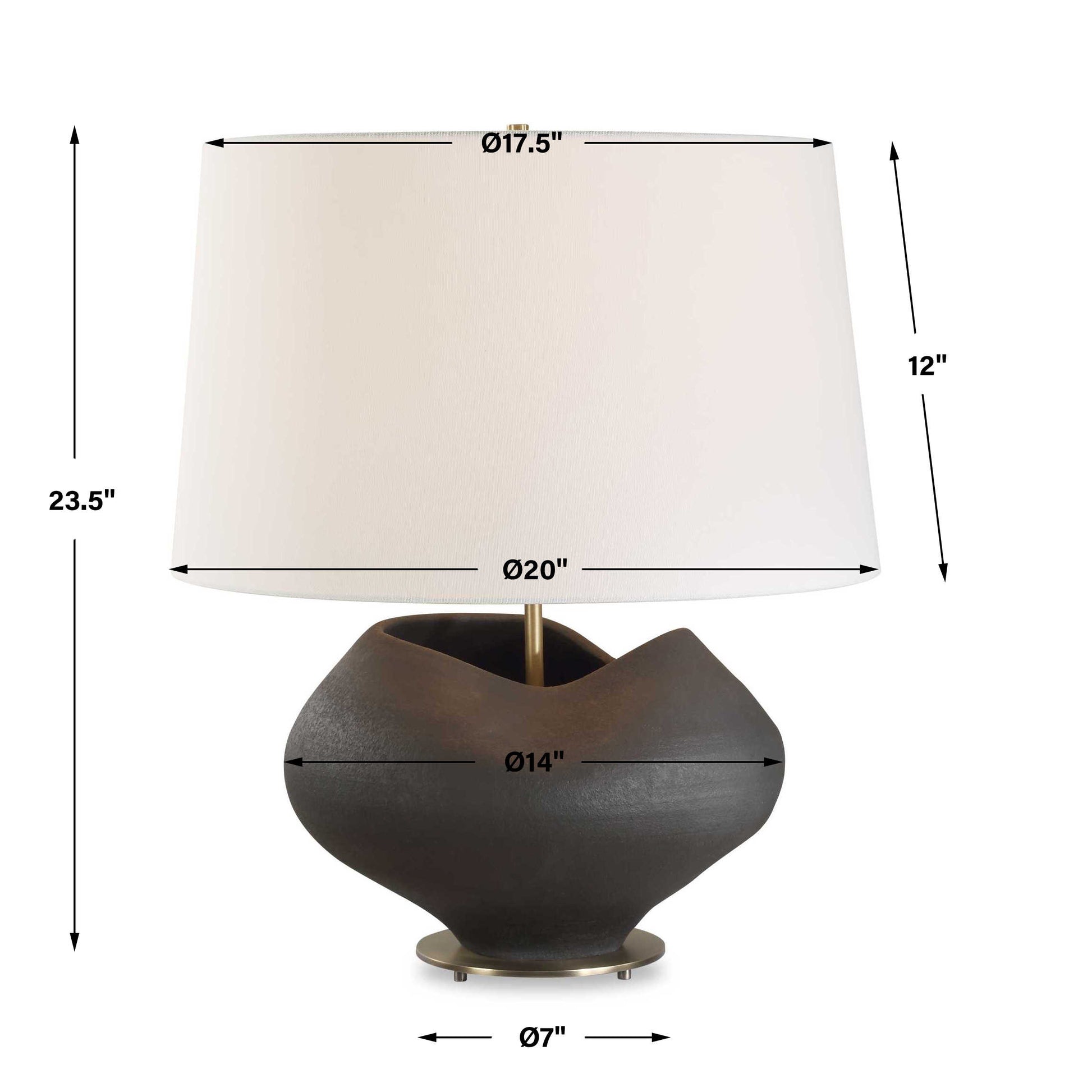 Uttermost Nocturne Aged Black Table Lamp