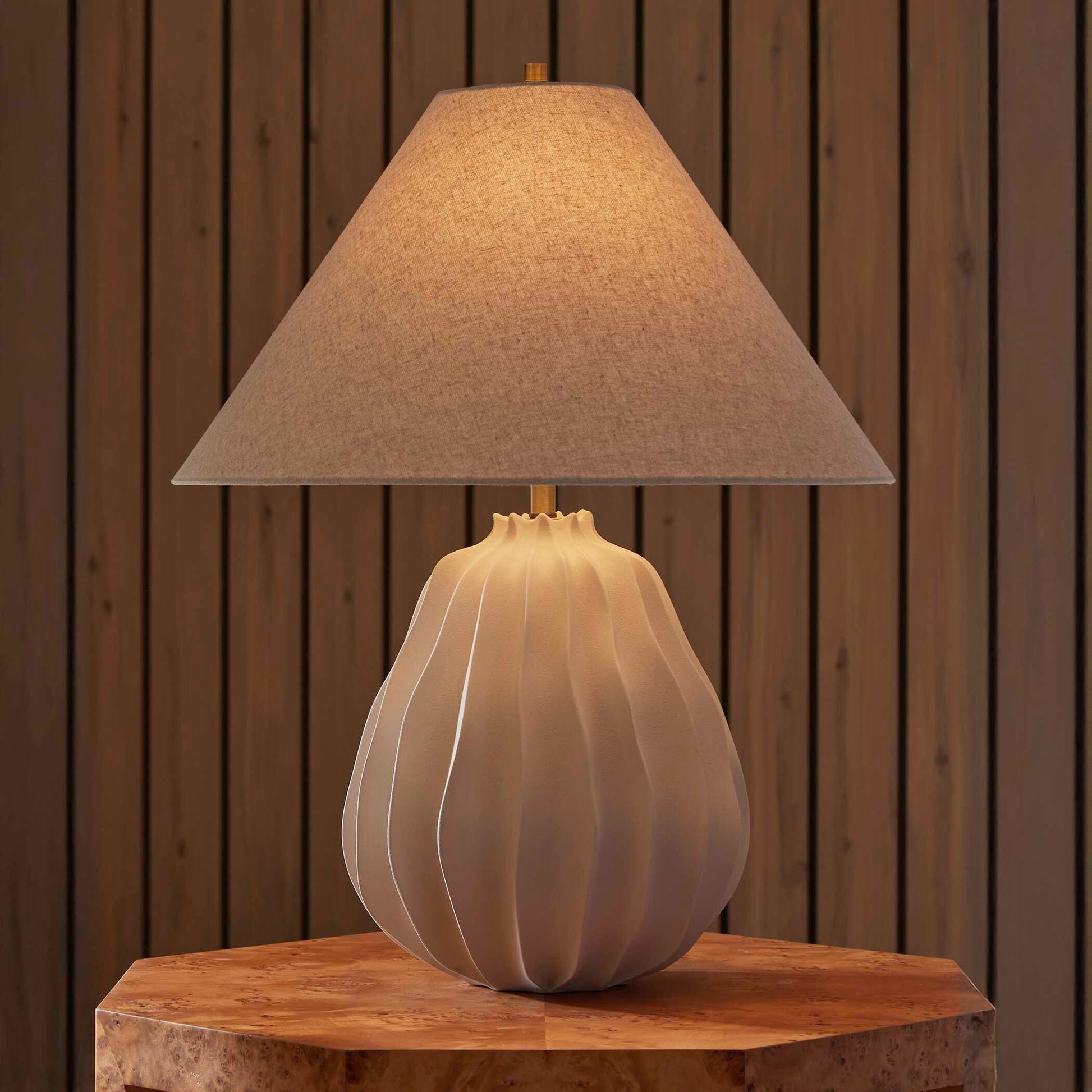 Uttermost Javary Matte Beige Table Lamp