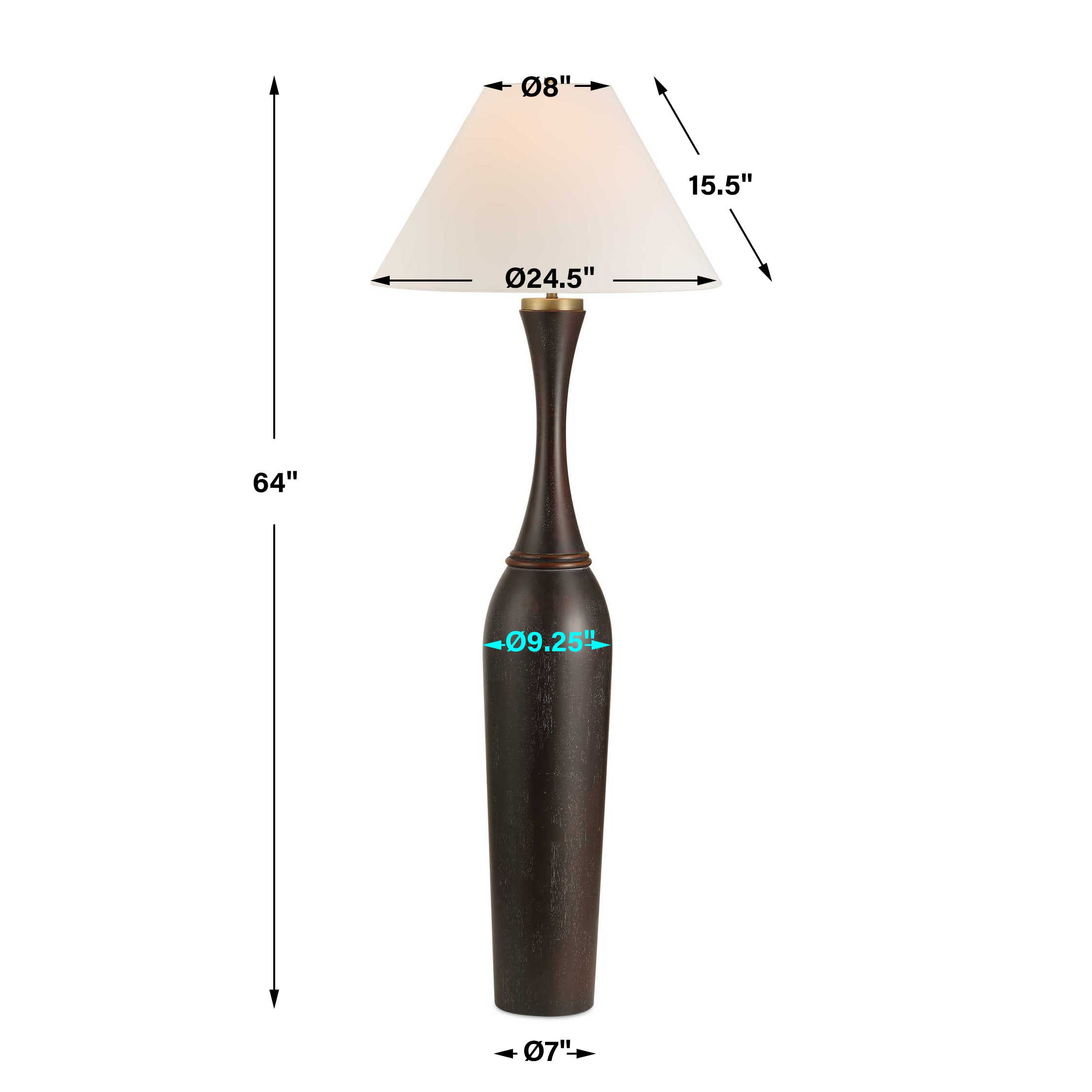 Uttermost Pravin Dark Wood Floor Lamp