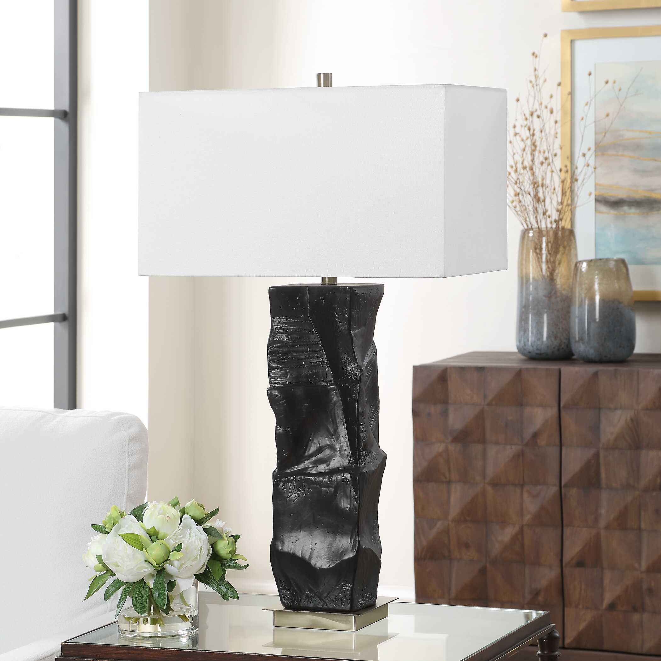 Uttermost Altaria Black Table Lamp