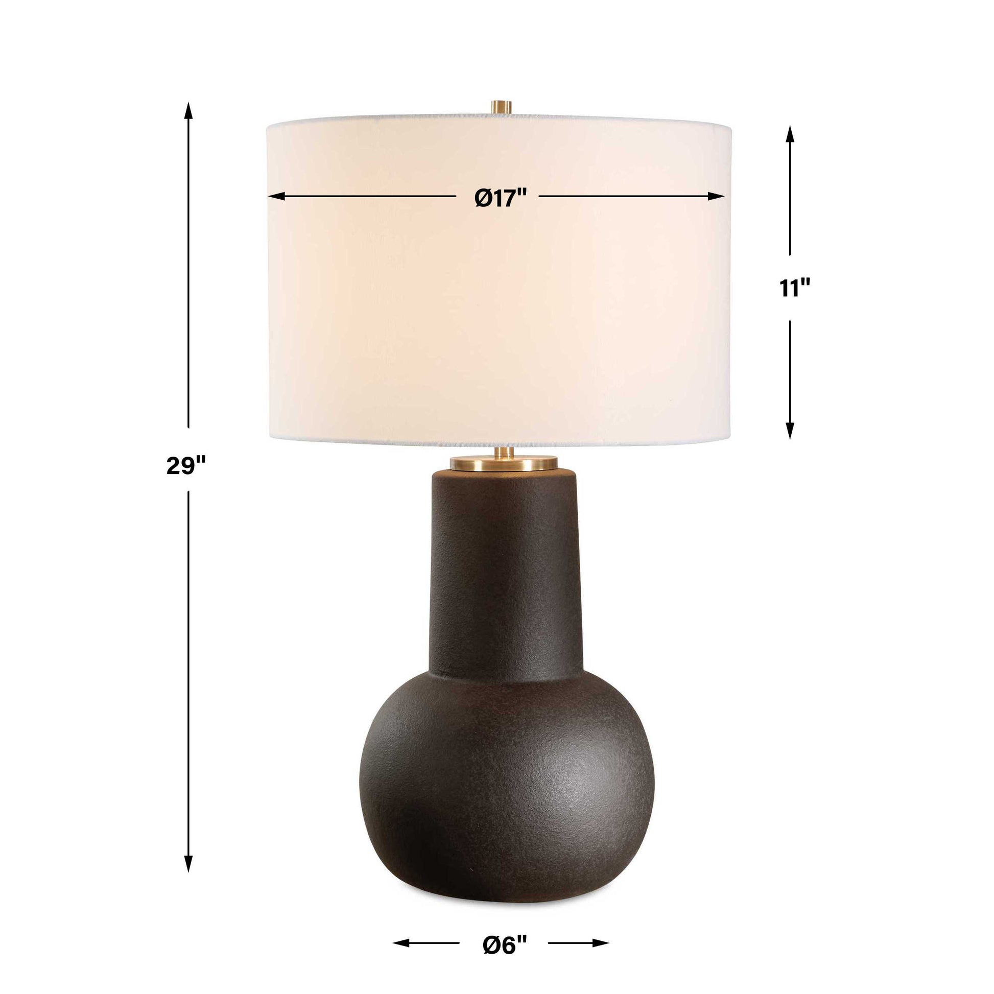 Uttermost Robson Rustic Bronze Table Lamp