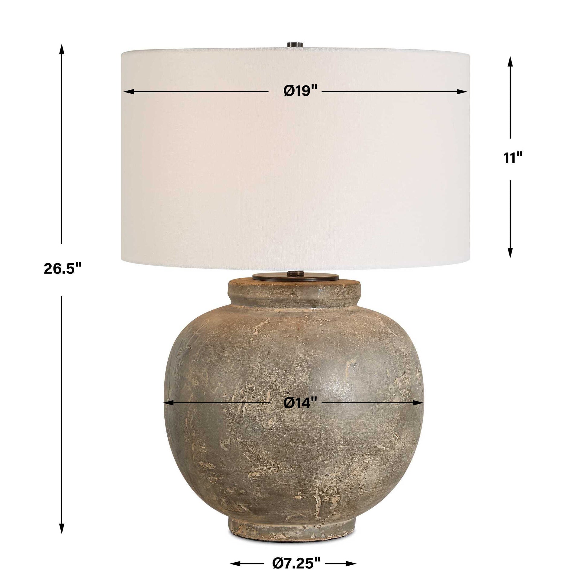 Uttermost Rock Of Ages Rust Brown Table Lamp