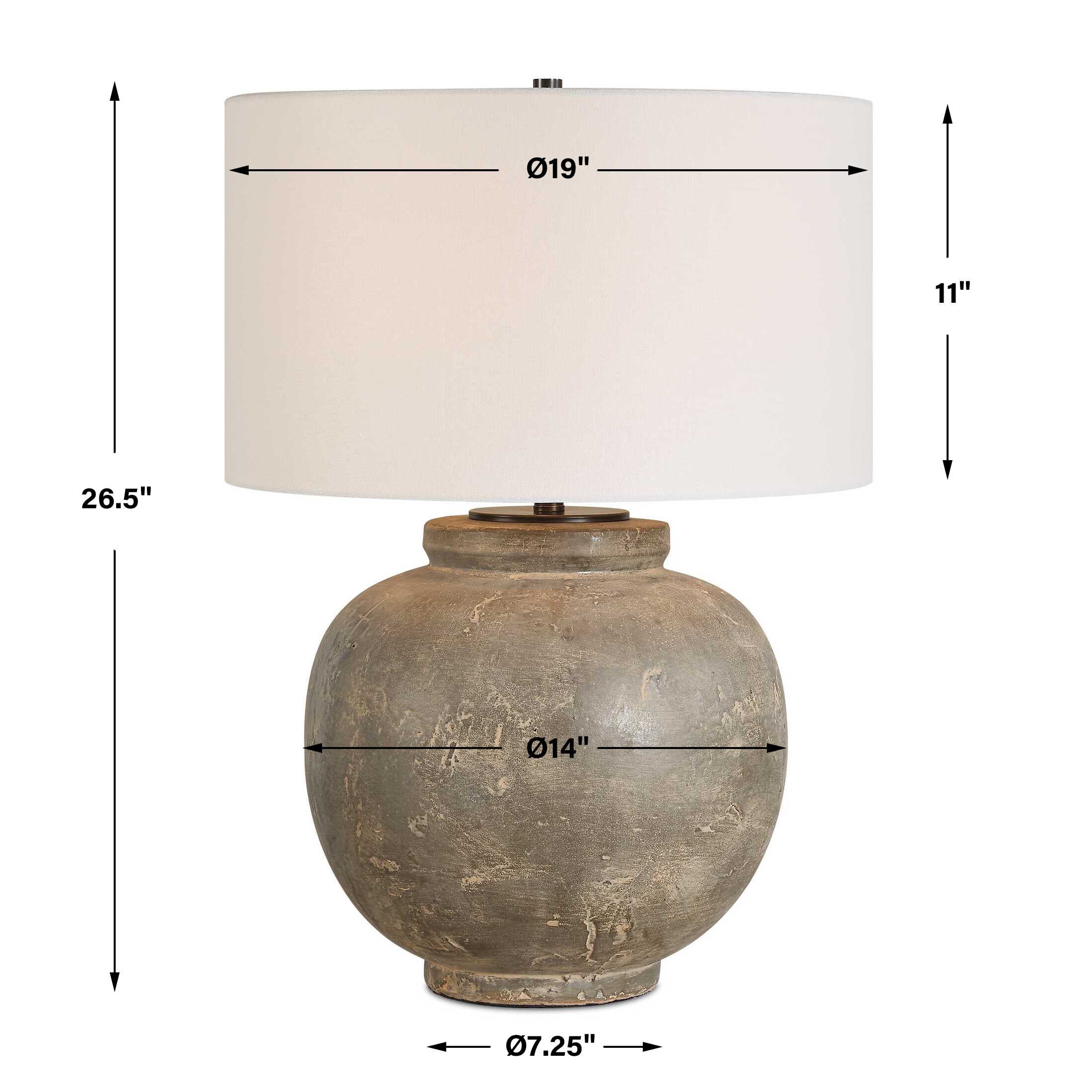 Uttermost Rock Of Ages Rust Brown Table Lamp