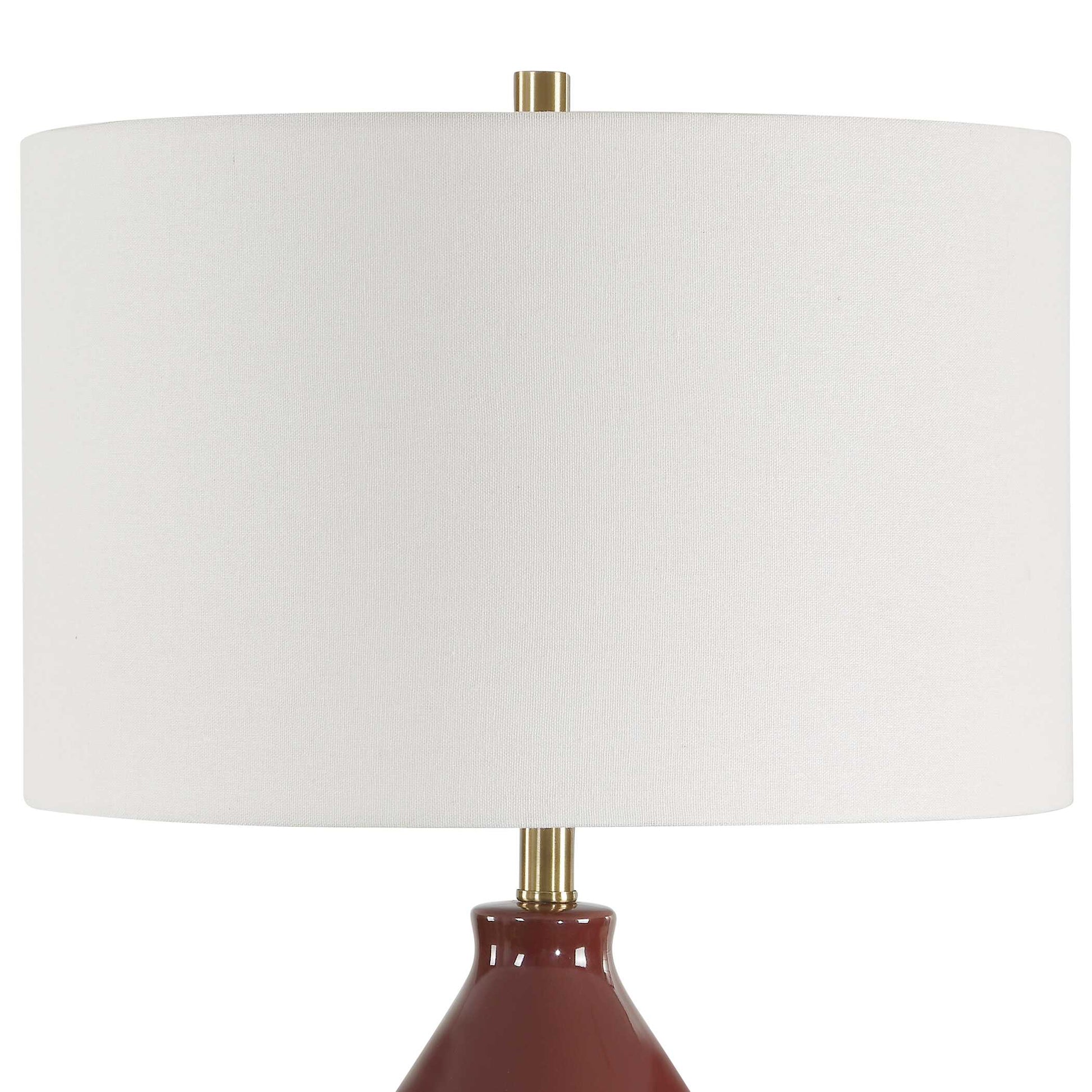 Uttermost Gourd Burgundy Table Lamp