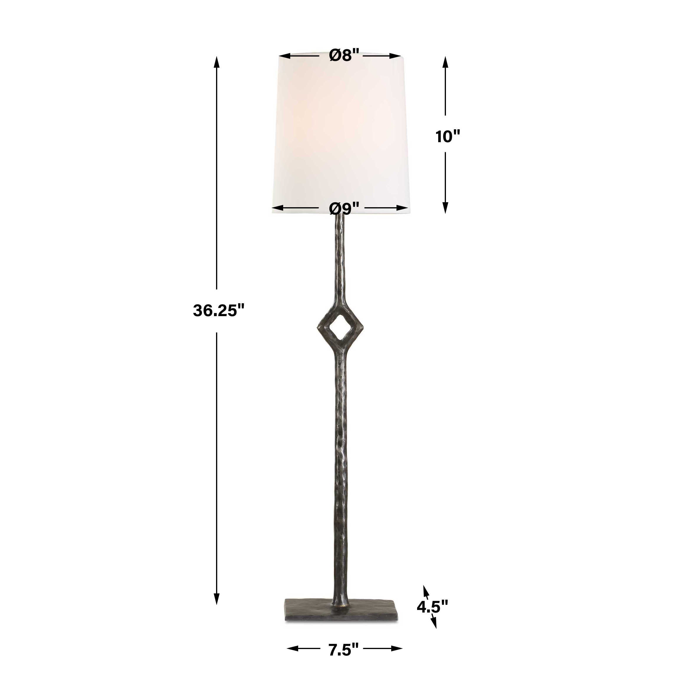 Uttermost Puncture Cordless Iron Buffet Lamp
