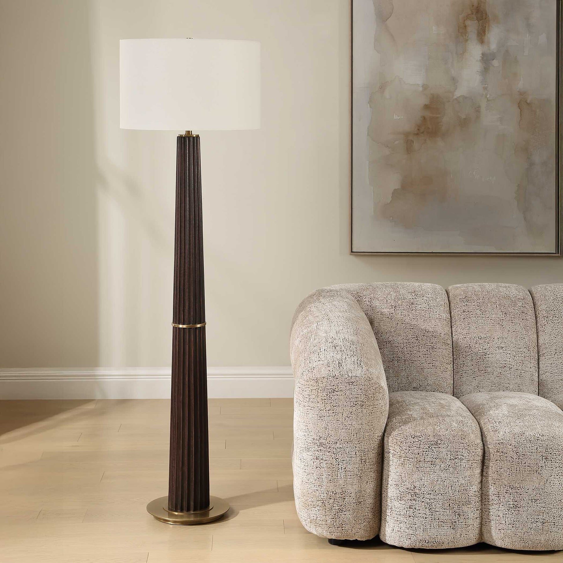 Uttermost Forage Dark Oak Floor Lamp