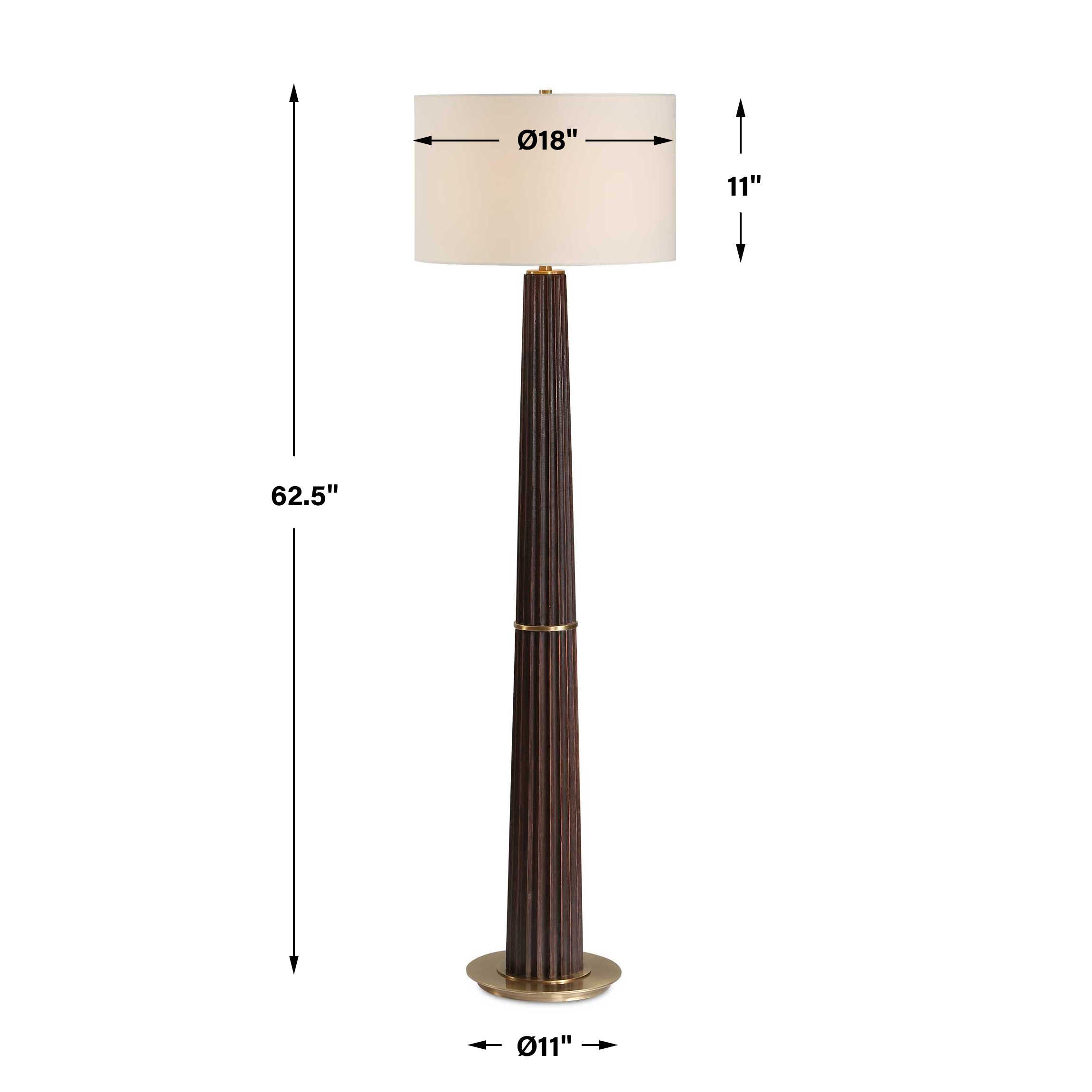 Uttermost Forage Dark Oak Floor Lamp