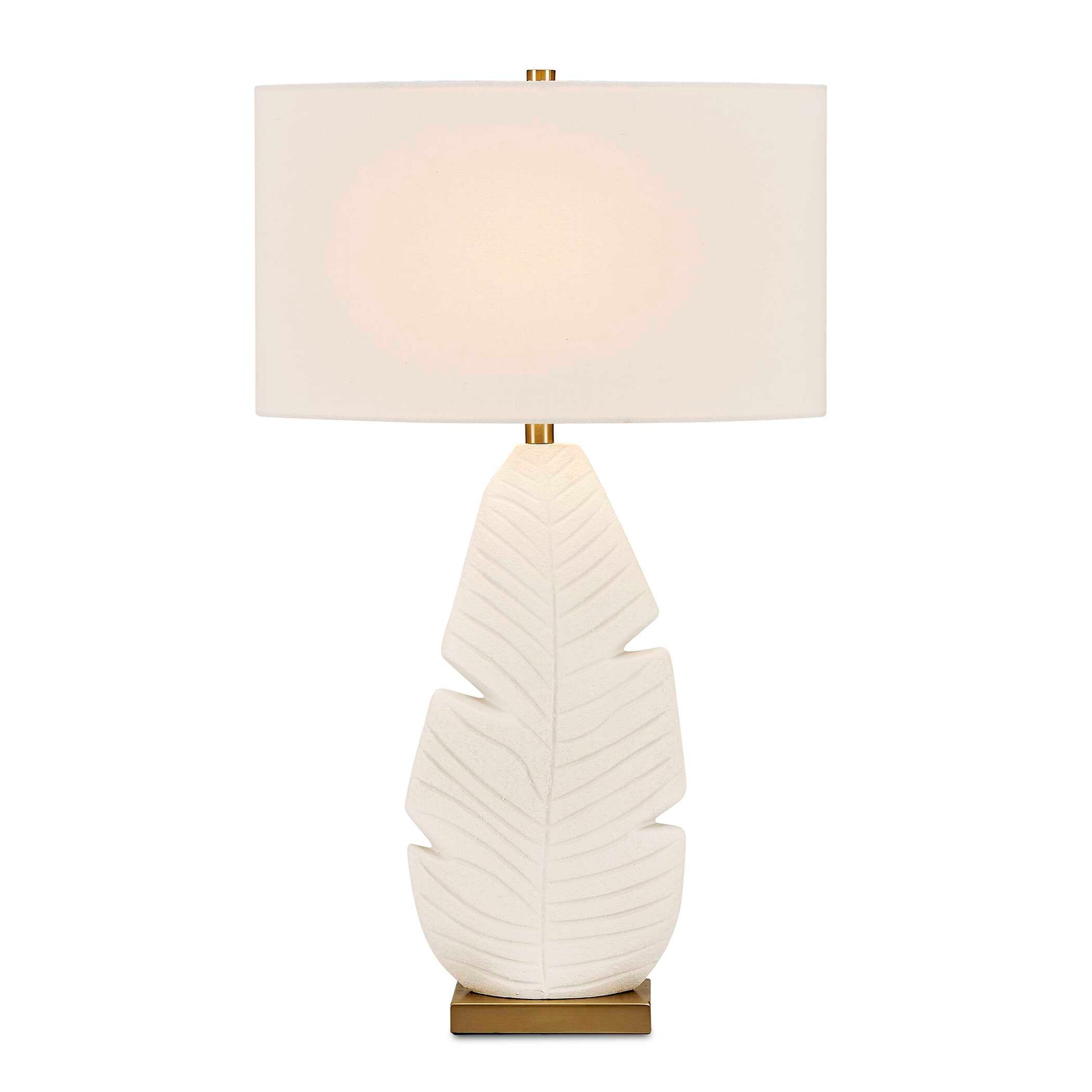 Uttermost Palm Leaf White Table Lamp