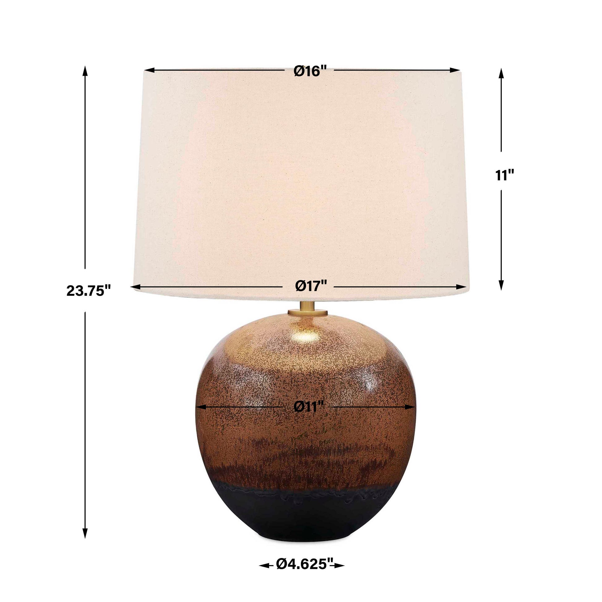 Uttermost Brownell Rust Brown Table Lamp