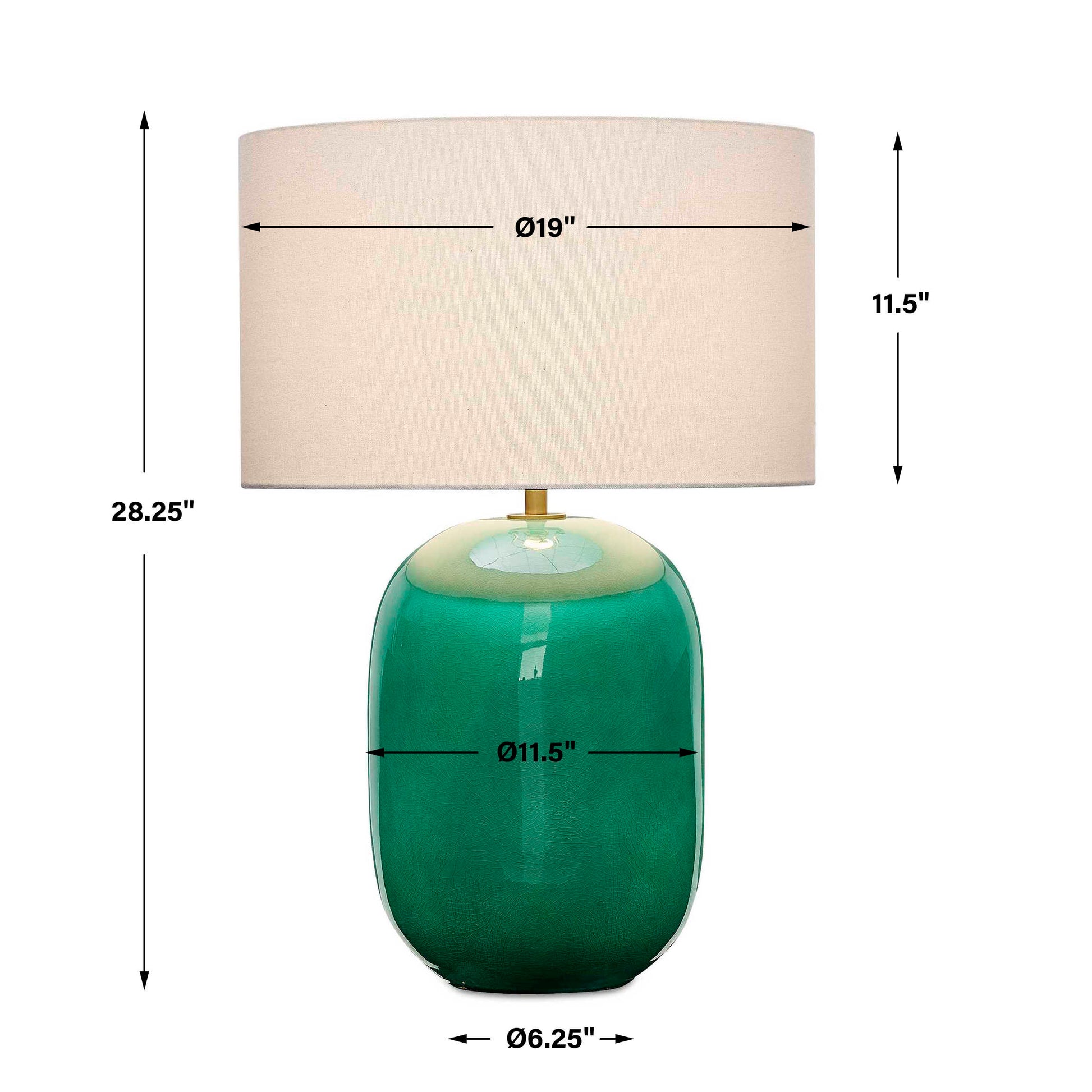 Uttermost Hollis Teal Table Lamp