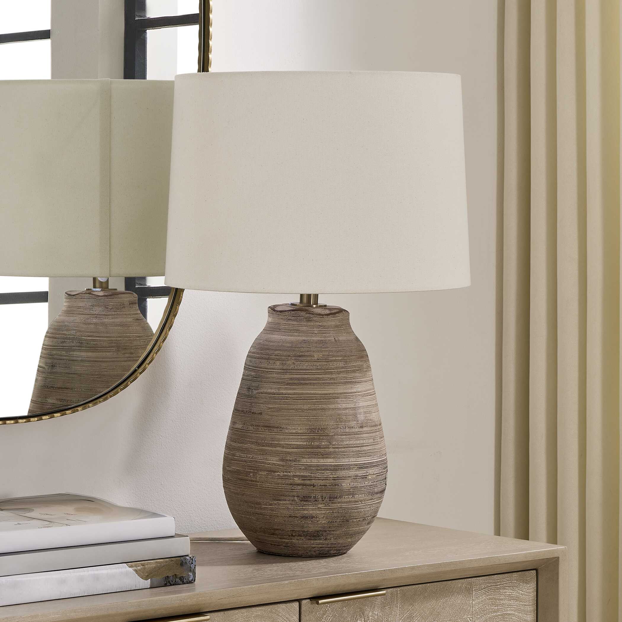 Uttermost Tonachio Etched Urn Table Lamp