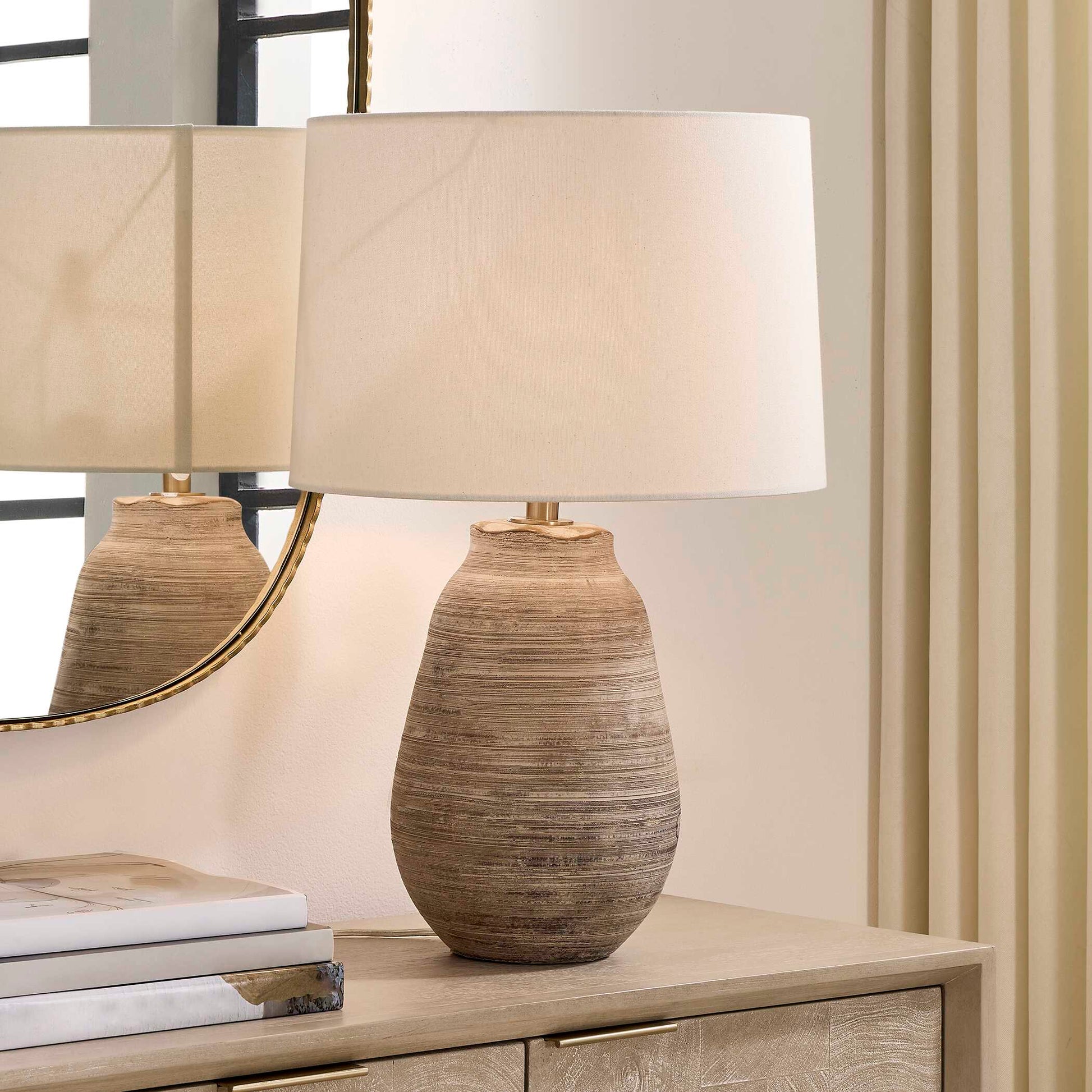 Uttermost Tonachio Etched Urn Table Lamp