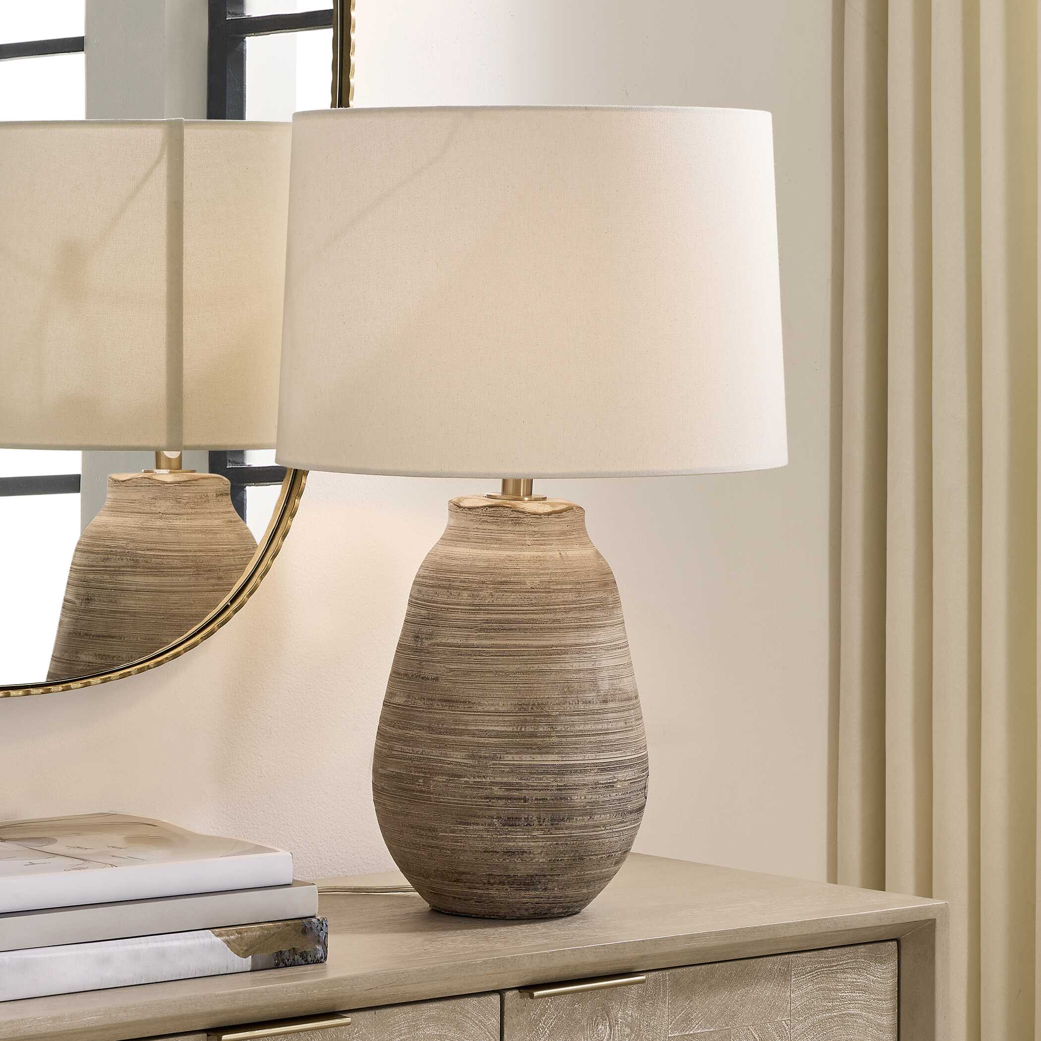 Uttermost Tonachio Etched Urn Table Lamp