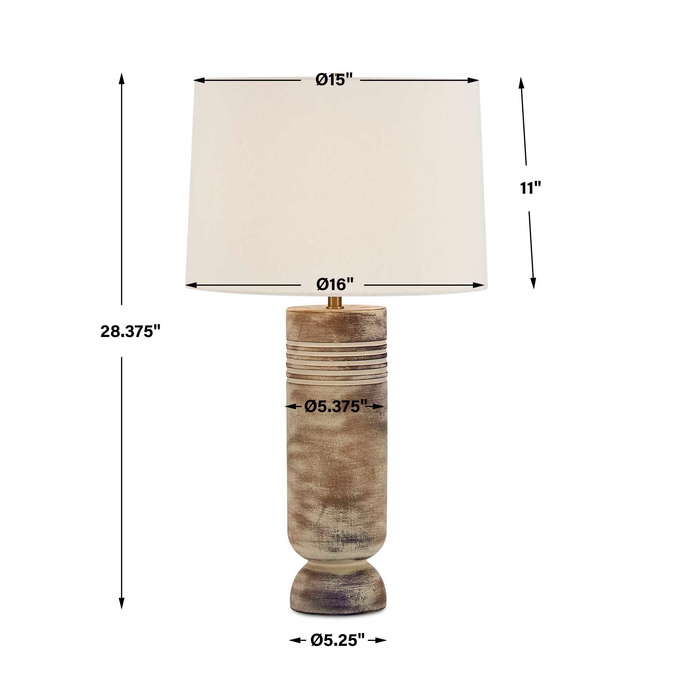Uttermost Vale Beige Hues Table Lamp