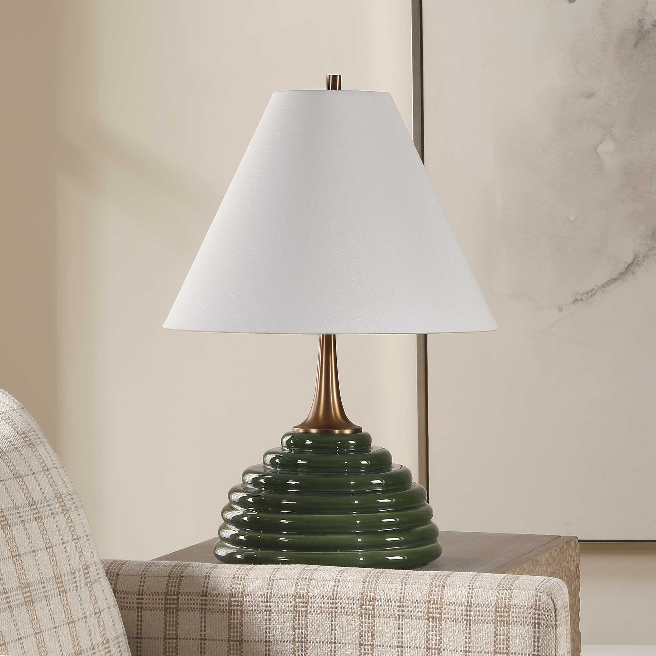 Uttermost McKay Dark Green Table Lamp