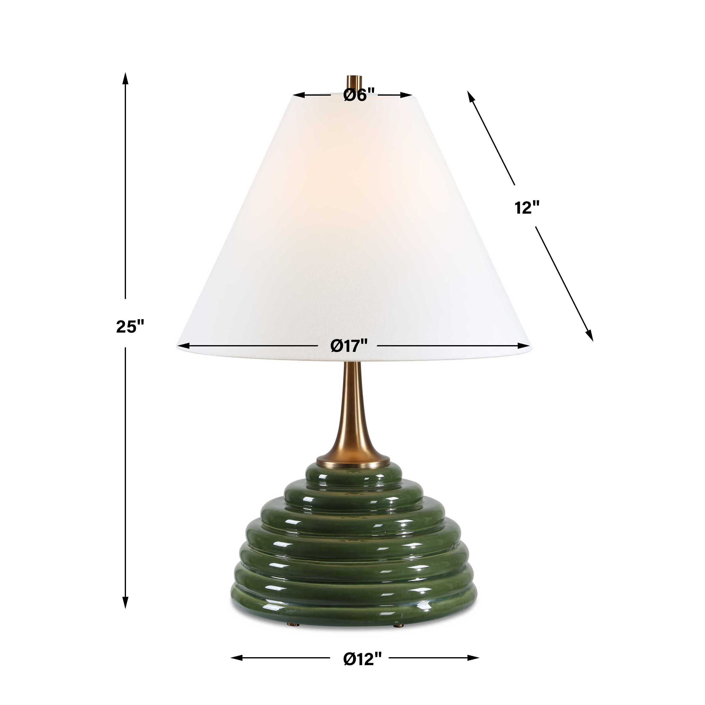 Uttermost McKay Dark Green Table Lamp
