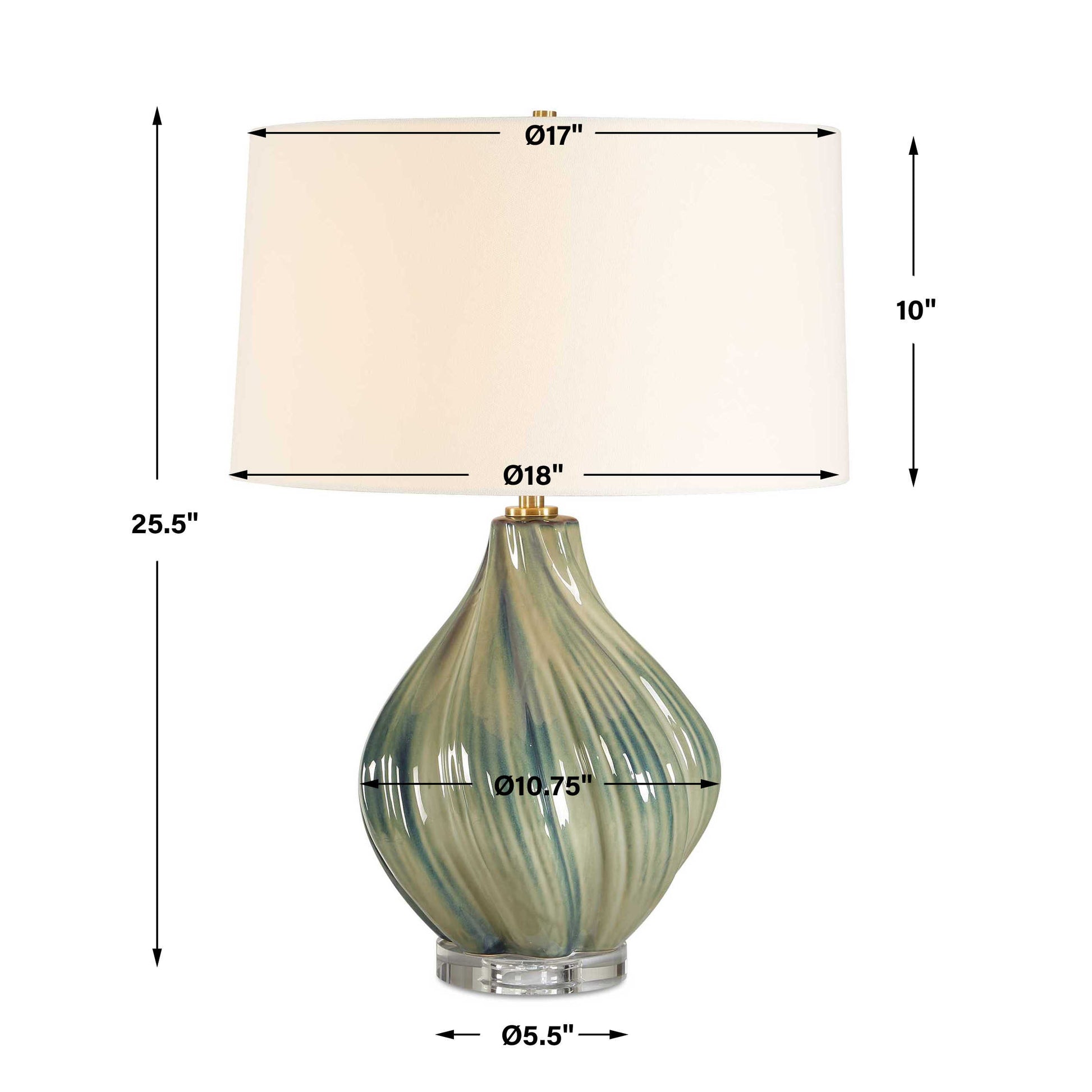 Uttermost Tausha Green Table Lamp